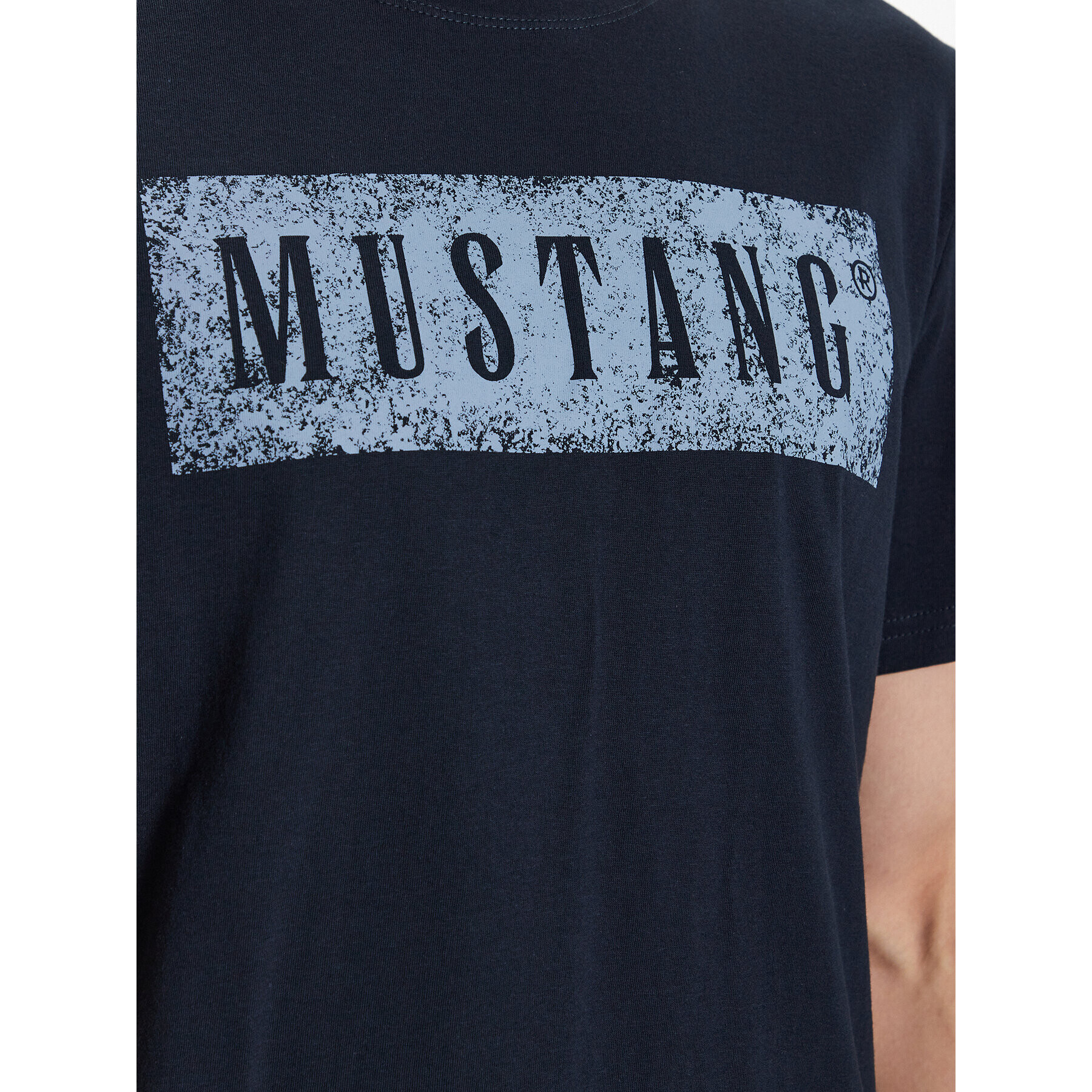 Mustang T-Shirt Alex 1013520 Tmavomodrá Regular Fit - Pepit.cz