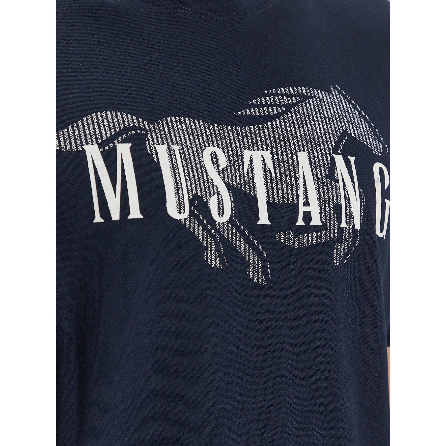 Mustang T-Shirt Alex 1013547 Tmavomodrá Regular Fit - Pepit.cz