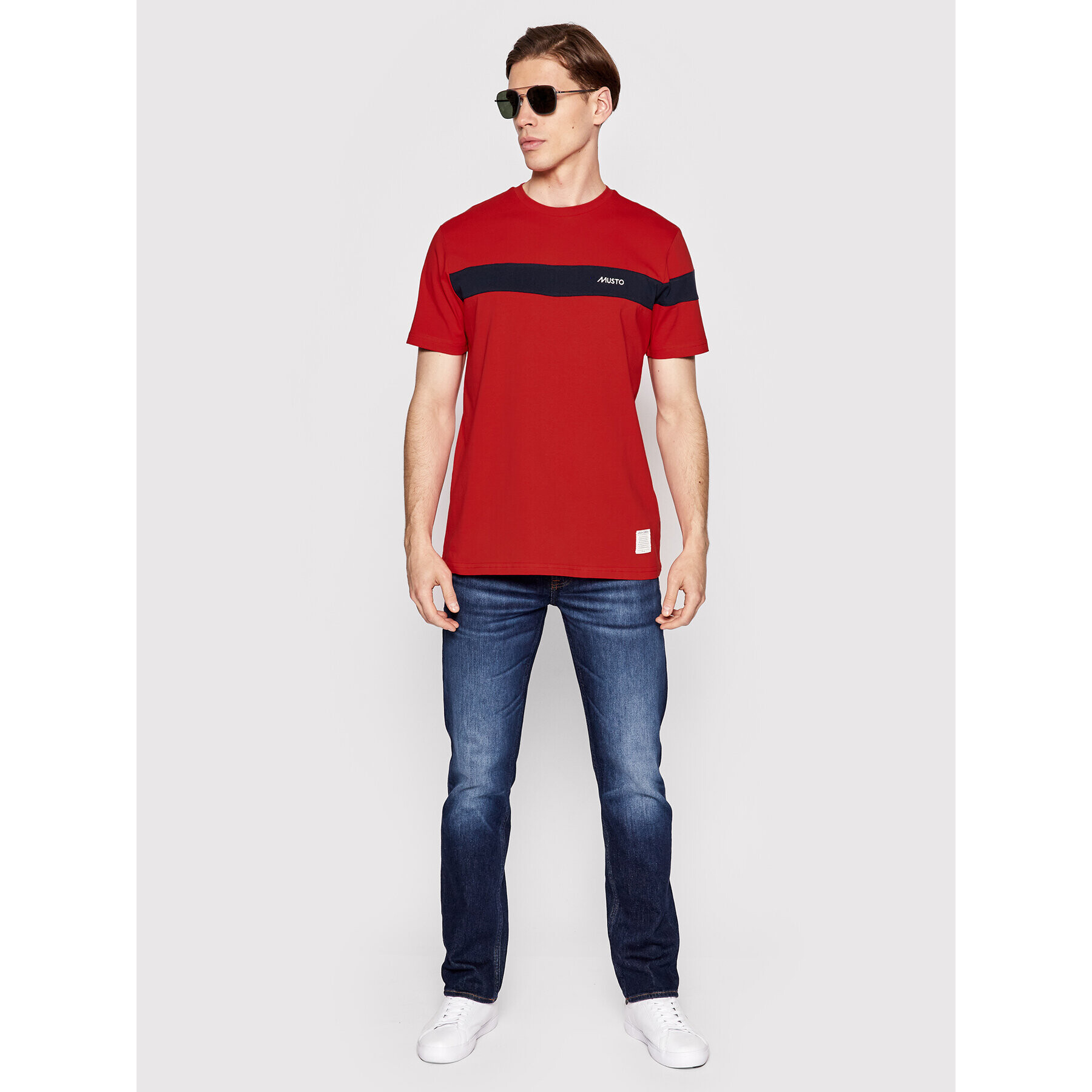 Musto T-Shirt 82158 Červená Regular Fit - Pepit.cz