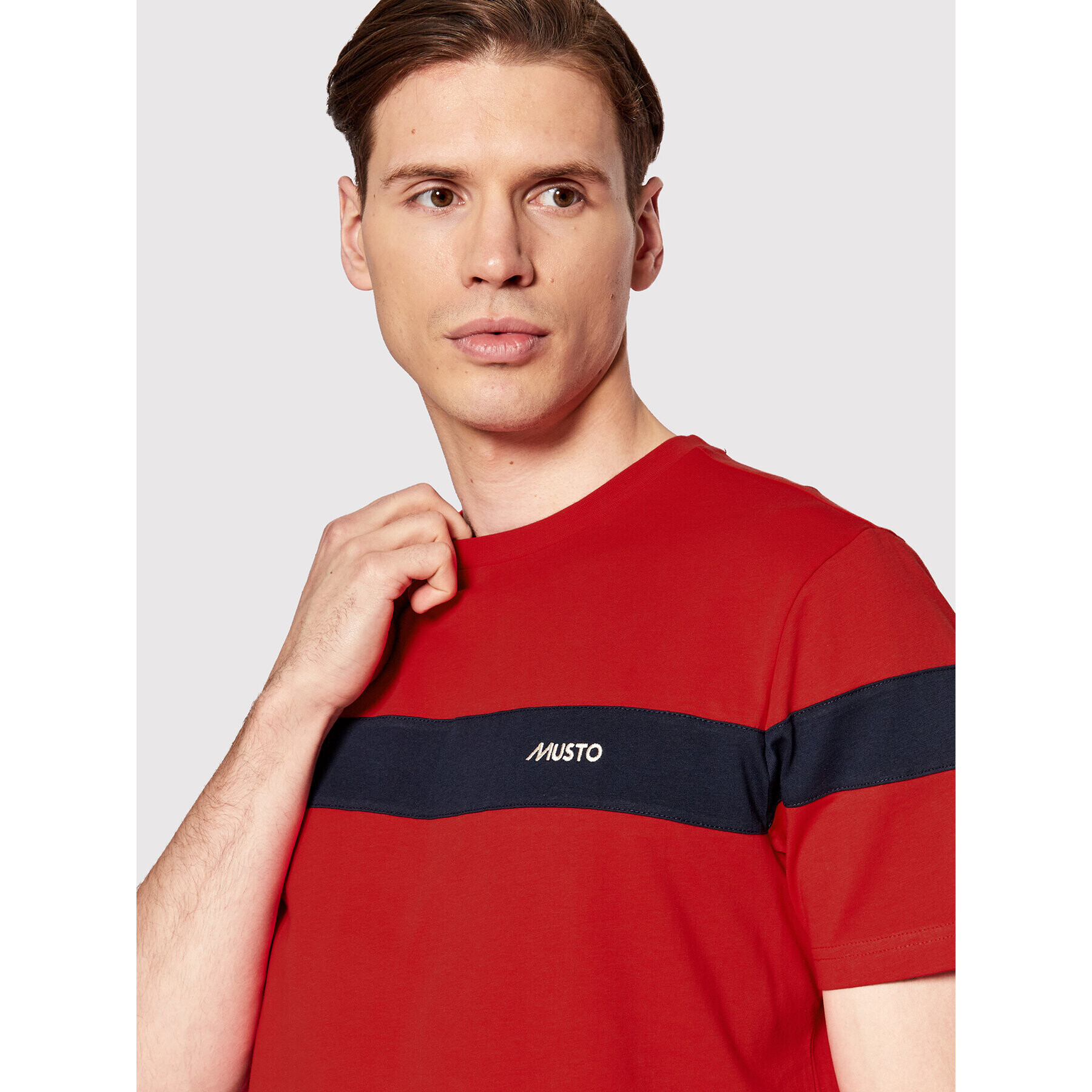 Musto T-Shirt 82158 Červená Regular Fit - Pepit.cz