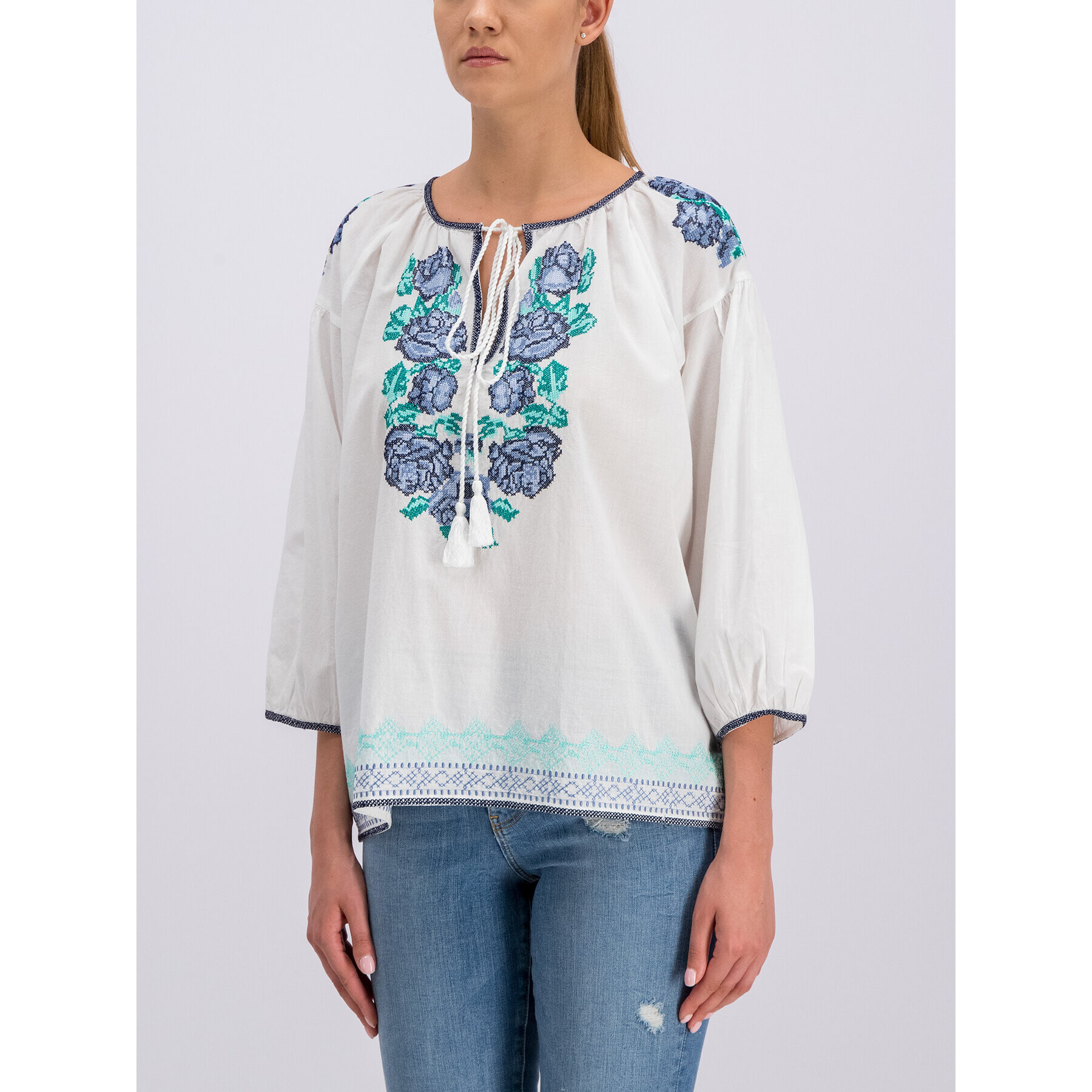 My Twin Halenka Blusa 191MT2062 Bílá Regular Fit - Pepit.cz