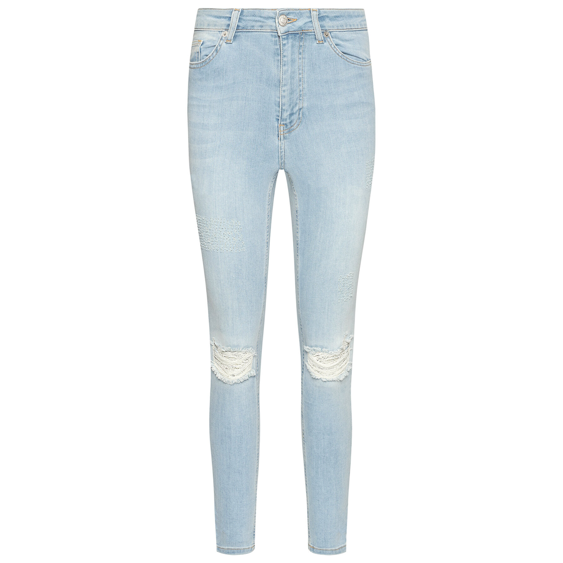 NA-KD Jeansy Destroyed 1660-000121-0047-581 Modrá Skinny Fit - Pepit.cz