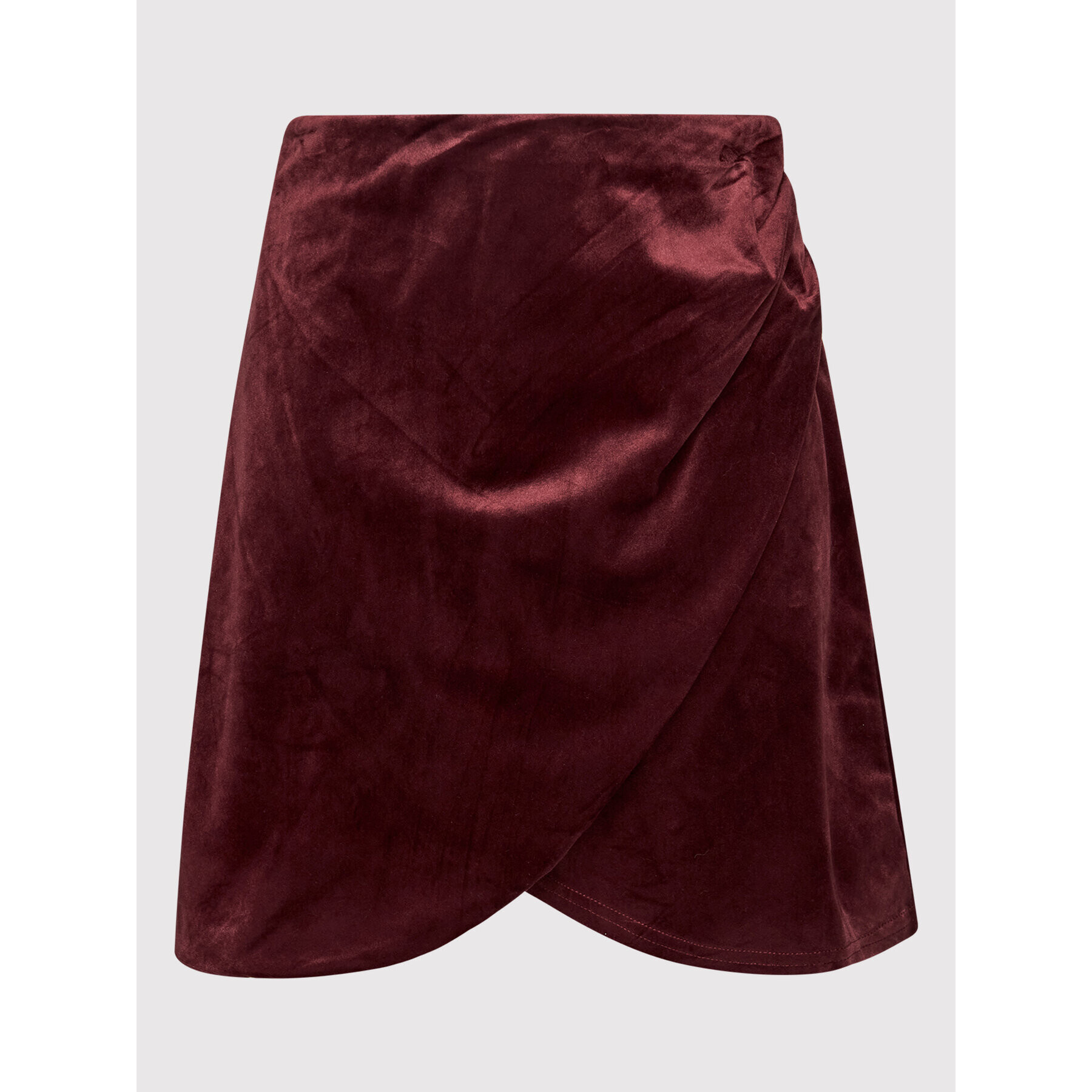 NA-KD Mini sukně Velvet 1100-004516-0208-581 Bordó Regular Fit - Pepit.cz