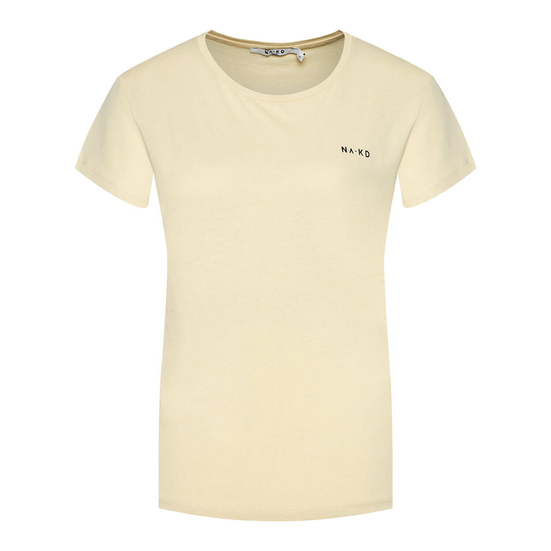 NA-KD T-Shirt Basic Logo 1044-000097-0404-003 Žlutá Loose Fit - Pepit.cz