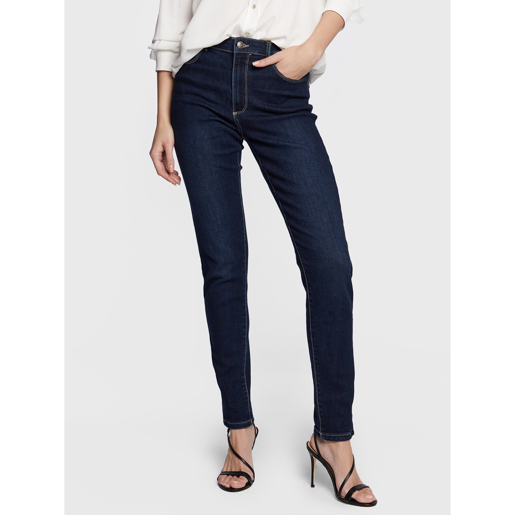 NAF NAF Jeansy Gpower THNP1 Tmavomodrá Skinny Fit - Pepit.cz