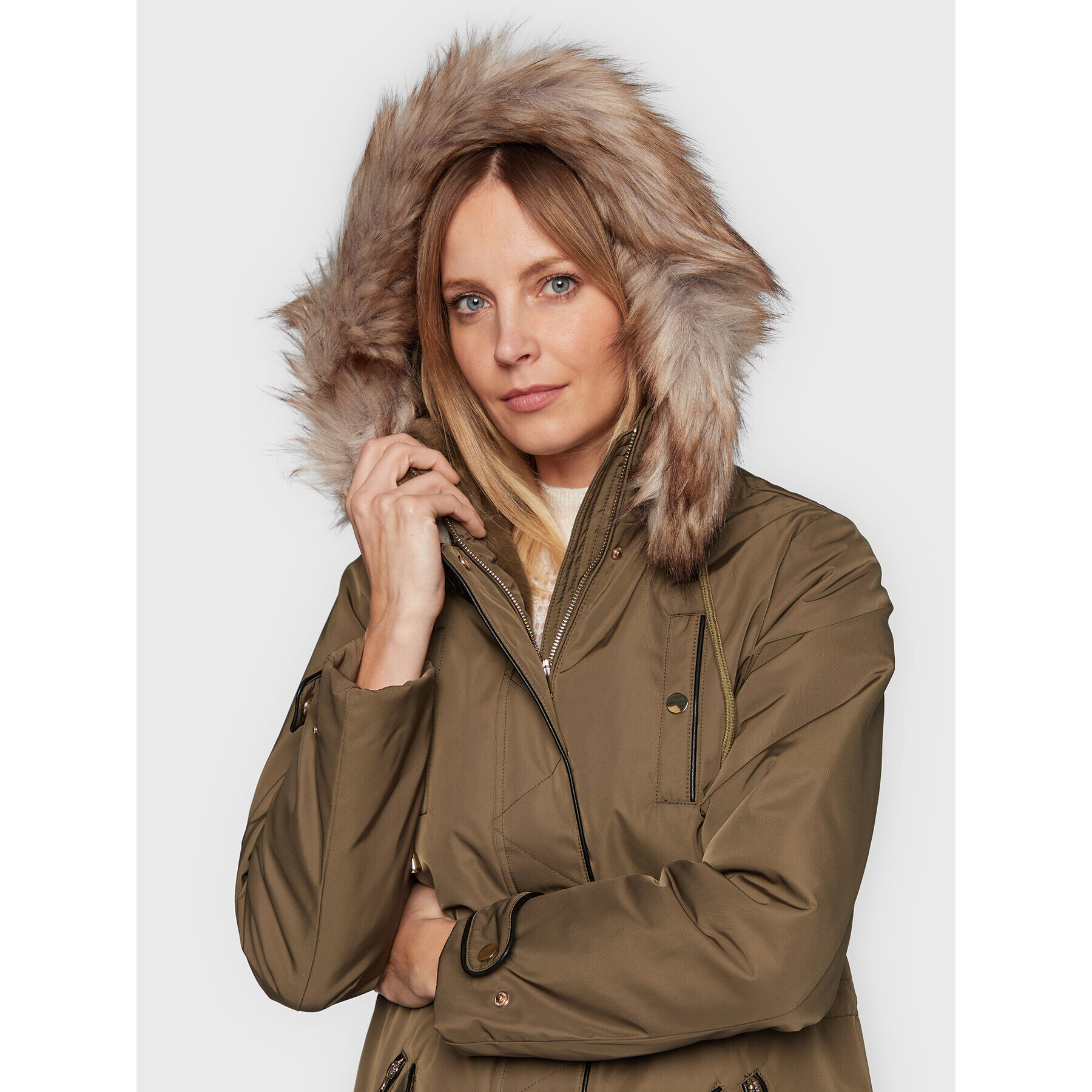 NAF NAF Parka Buparkie THNK7 Zelená Regular Fit - Pepit.cz