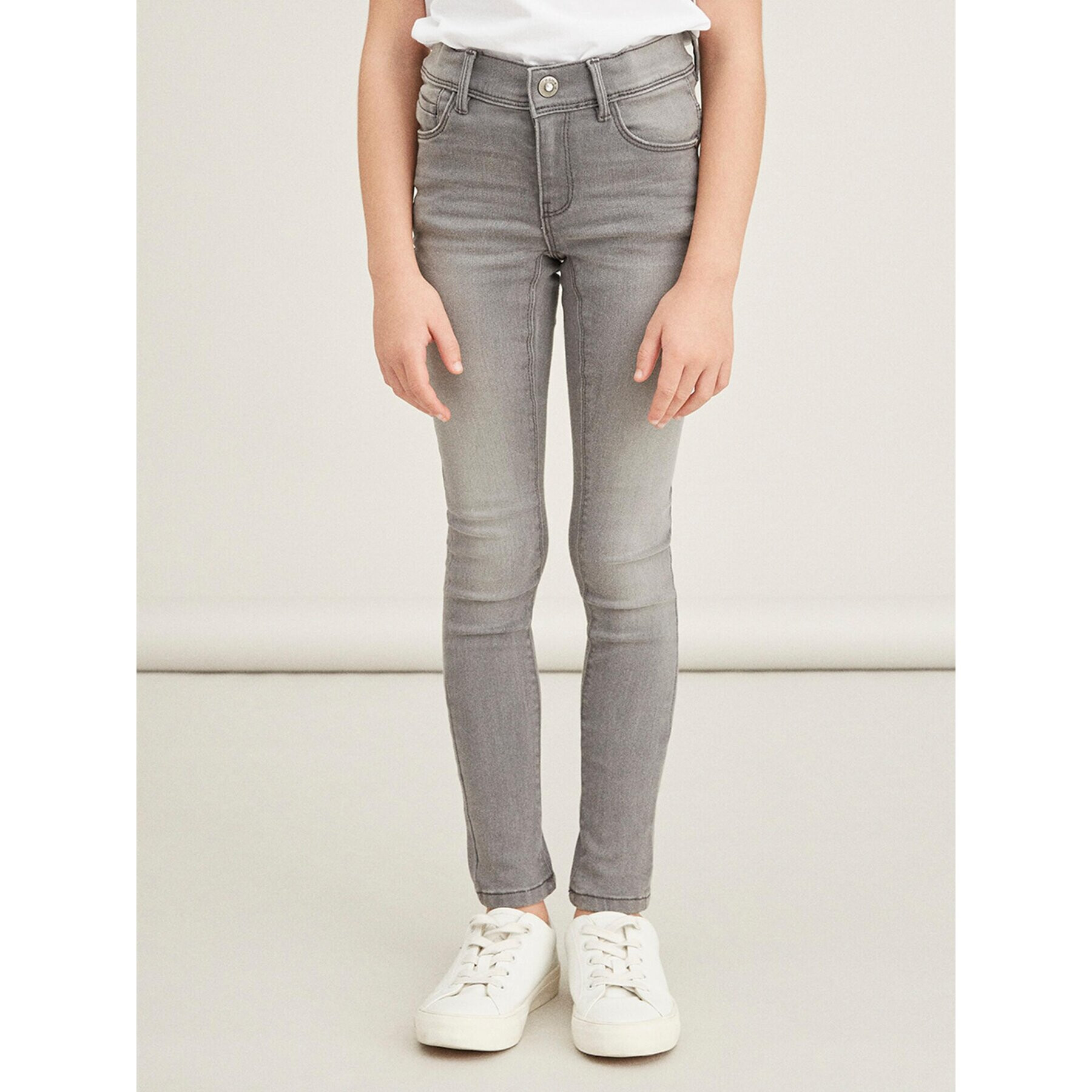 NAME IT Jeansy 13208871 Šedá Skinny Fit - Pepit.cz