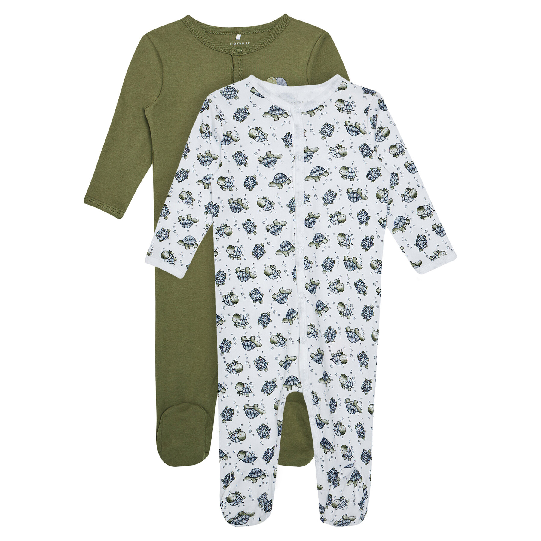 NAME IT Souprava 2 kusů dupaček Nightsuit 13189127 Zelená Regular Fit - Pepit.cz