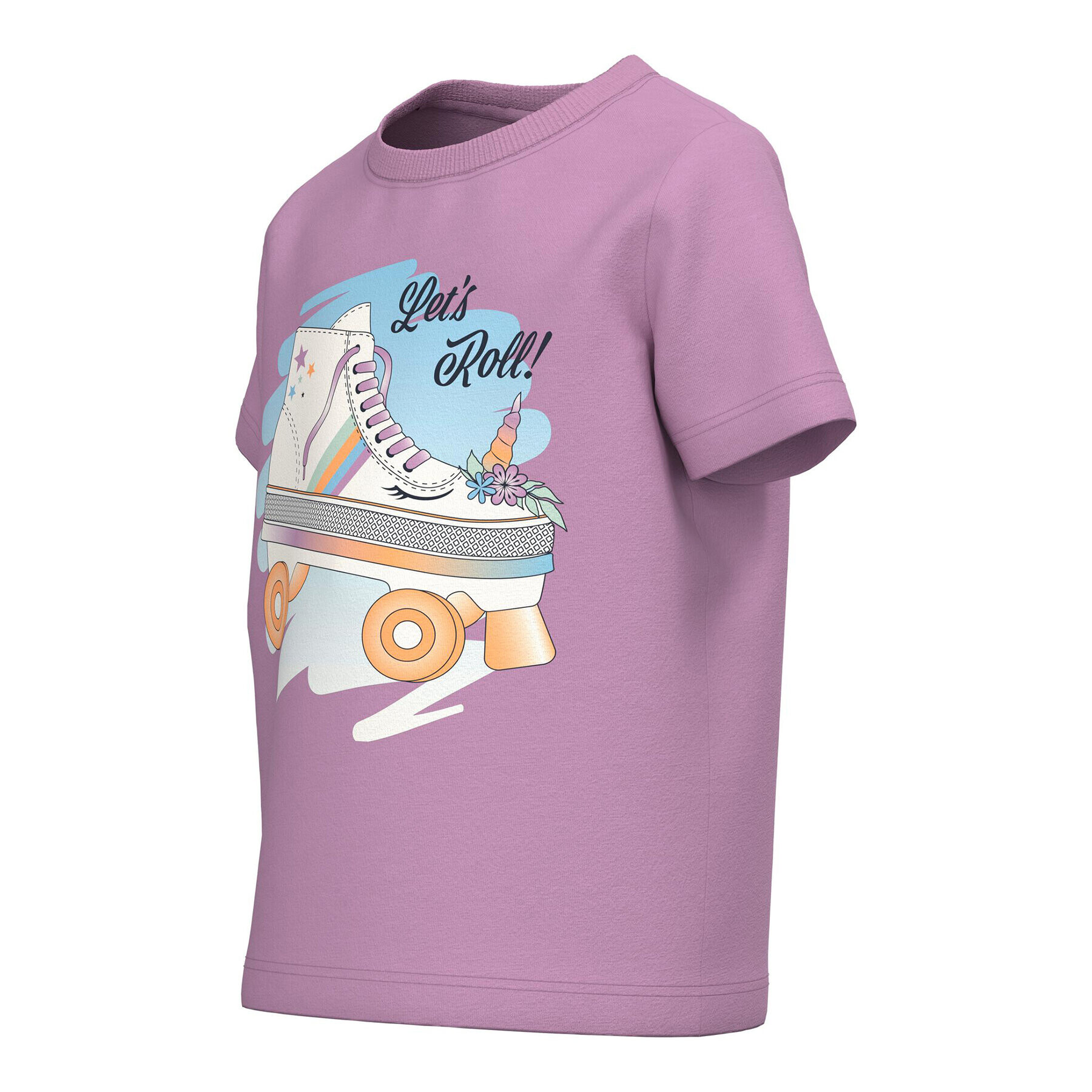 NAME IT T-Shirt 13213347 Fialová Regular Fit - Pepit.cz