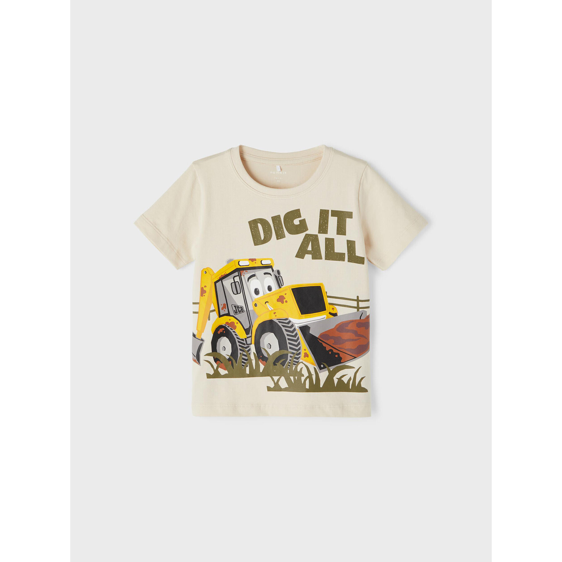 NAME IT T-Shirt JCB 13203569 Béžová Regular Fit - Pepit.cz