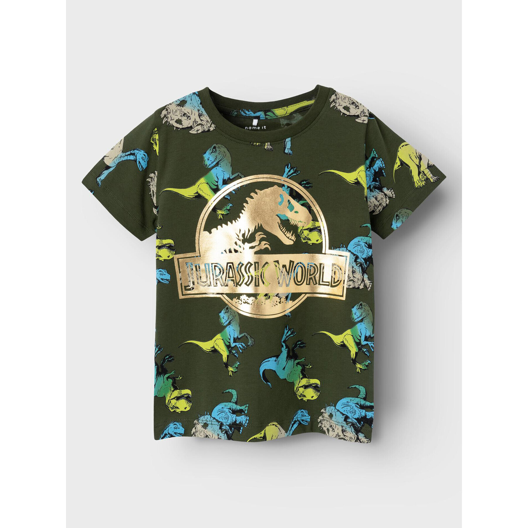 NAME IT T-Shirt Jurassic World 13219776 Zelená Regular Fit - Pepit.cz