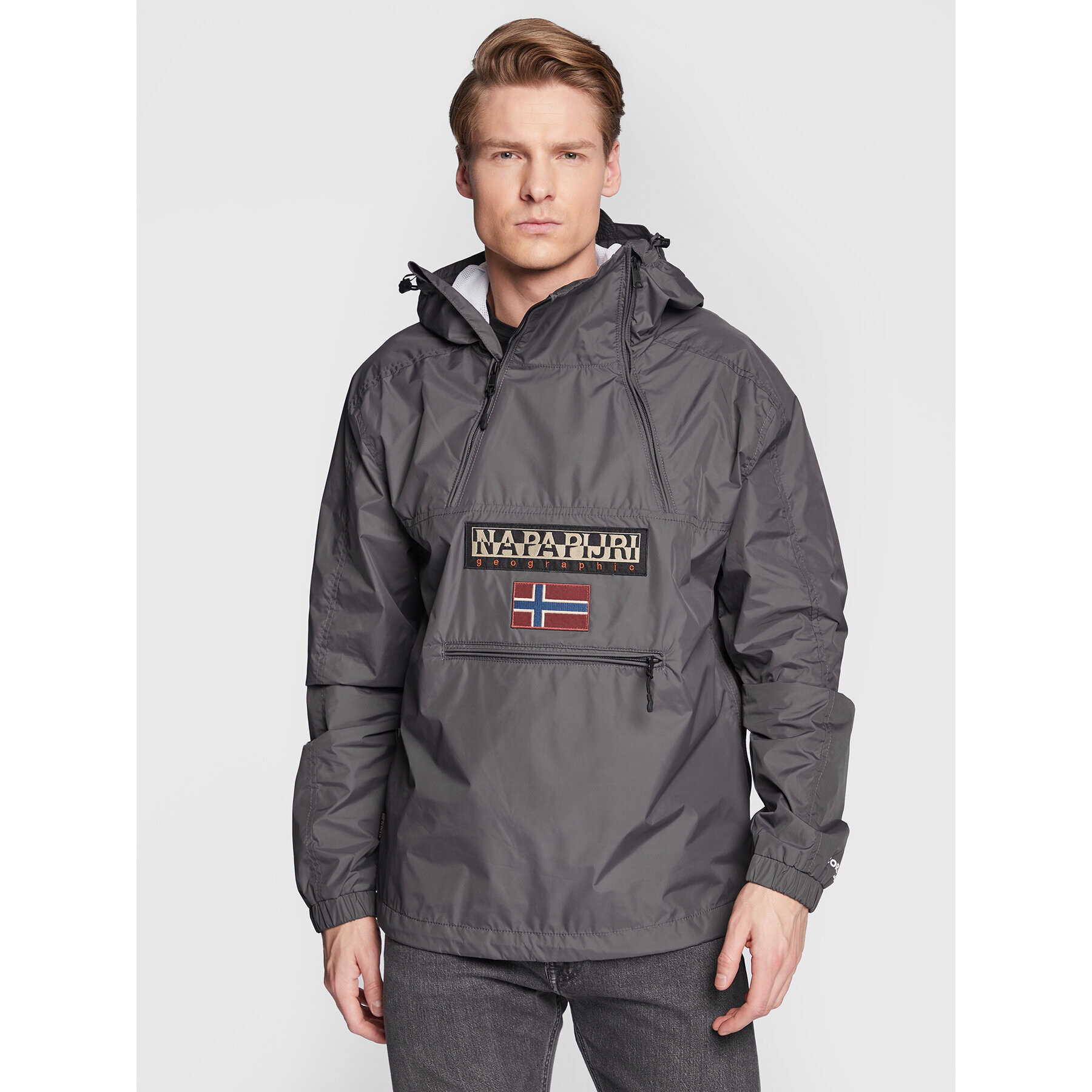 Napapijri Bunda anorak Northfarer 2.0 NP0A4GE9 Šedá Regular Fit - Pepit.cz