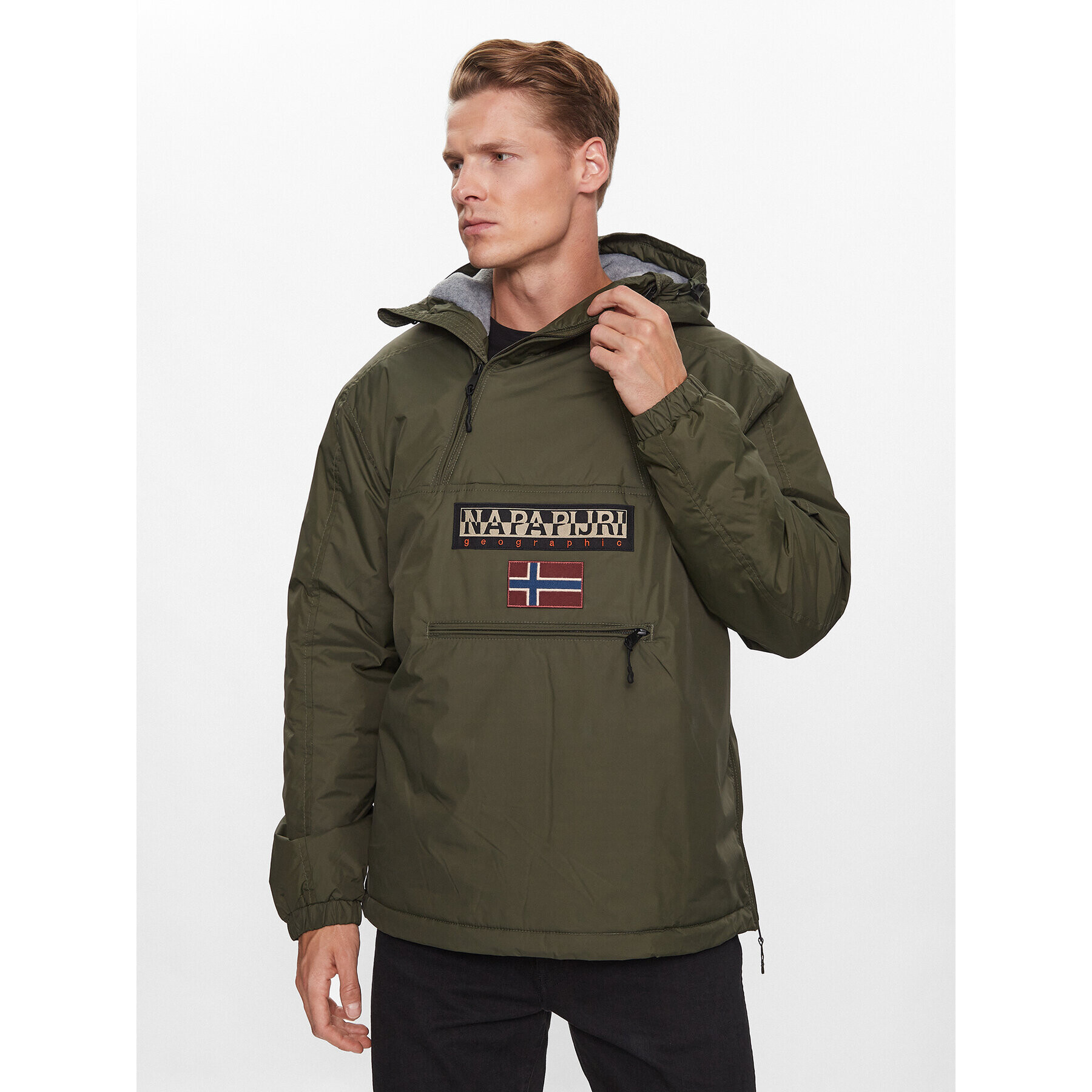 Napapijri Bunda anorak Northfarer 2.0 NP0A4GS5 Zelená Regular Fit - Pepit.cz