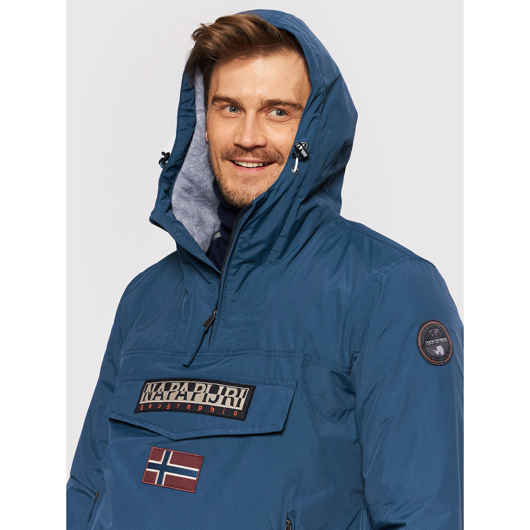 Napapijri Bunda anorak NP0A4EGY Tmavomodrá Regular Fit - Pepit.cz