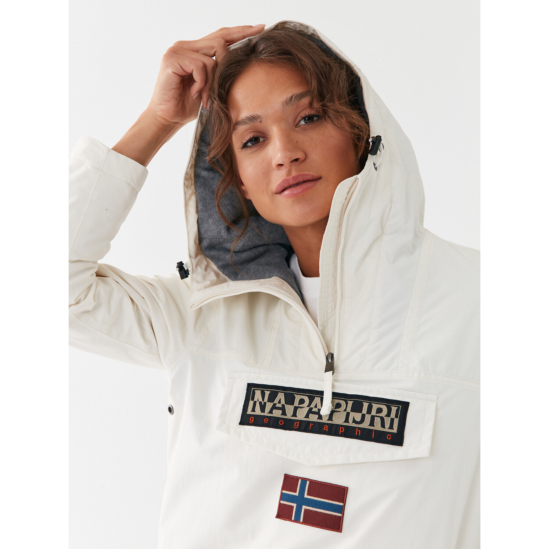 Napapijri Bunda anorak NP0A4GM5 Écru Regular Fit - Pepit.cz