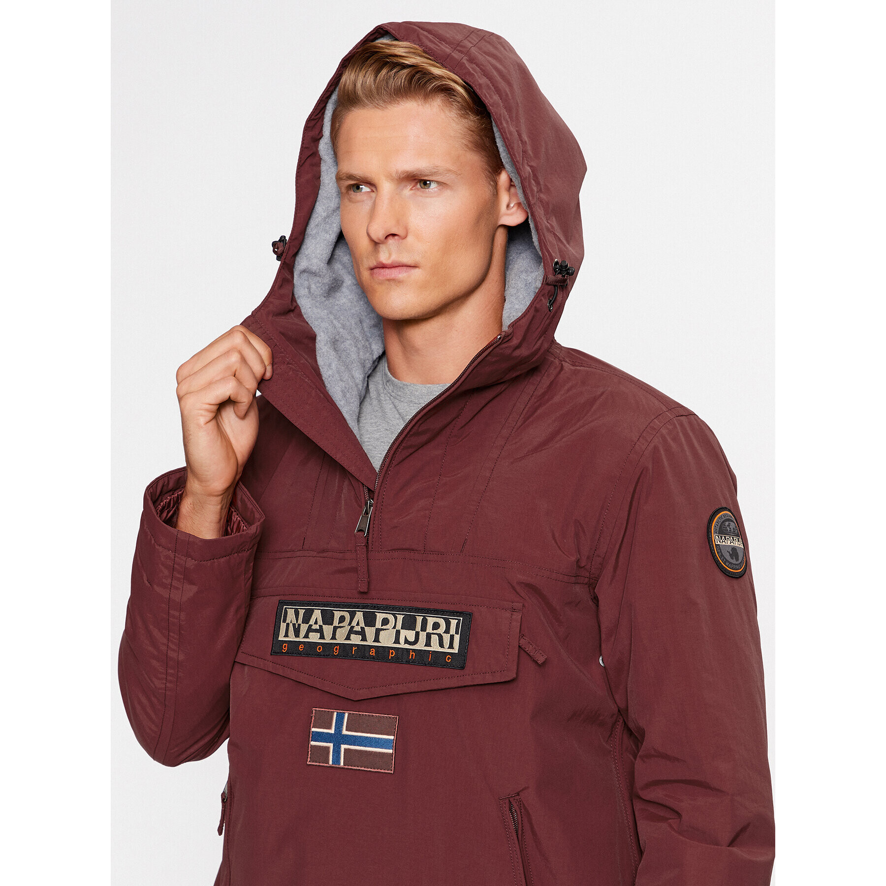 Napapijri Bunda anorak NP0A4GMD Bordó Regular Fit - Pepit.cz