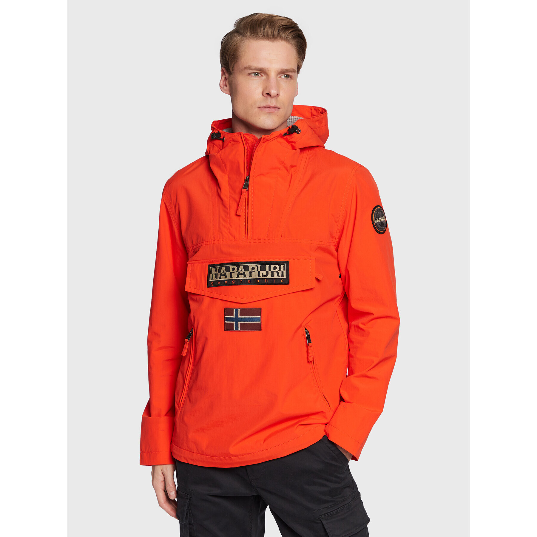 Napapijri Bunda anorak Rainforest NP0A4G7C Oranžová Regular Fit - Pepit.cz