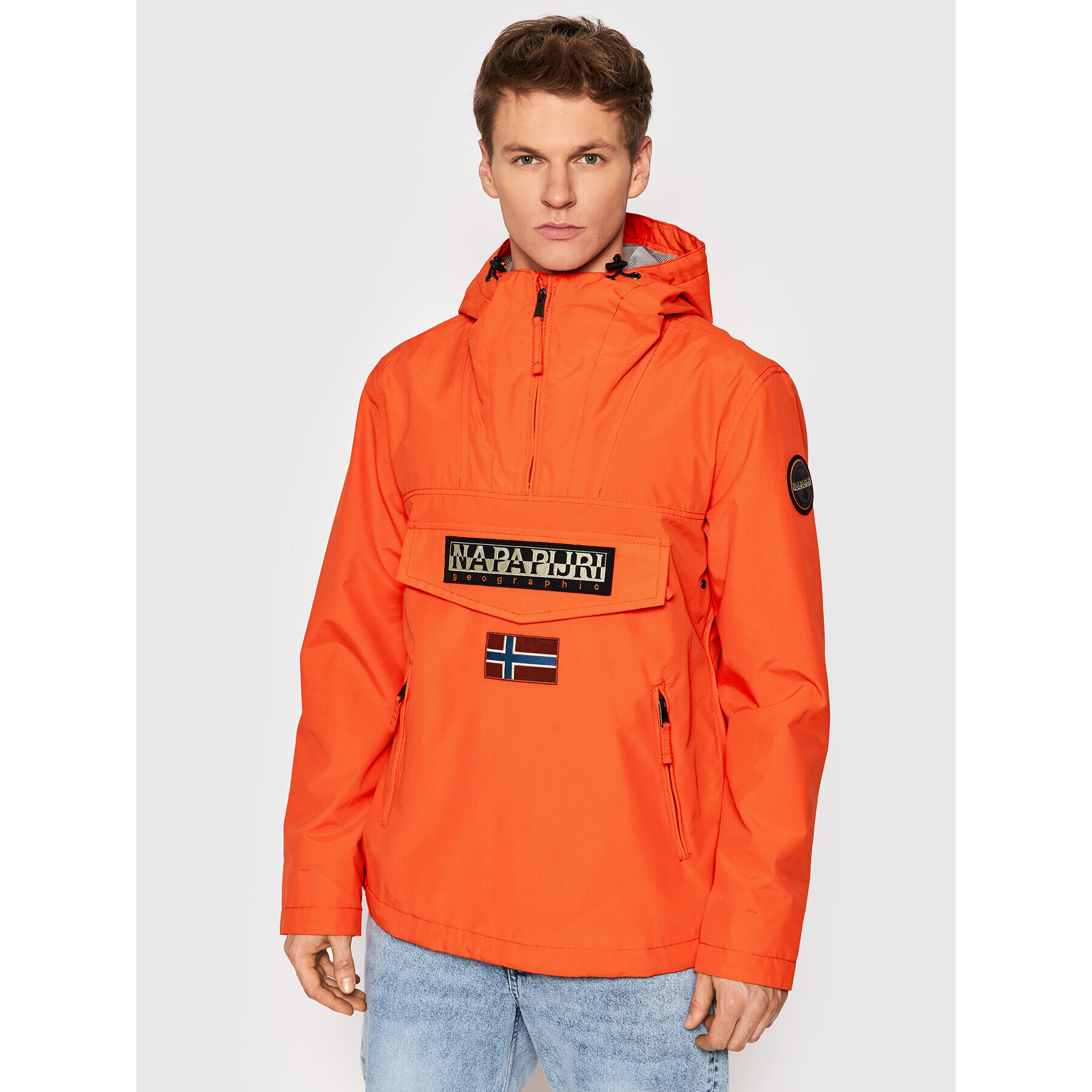 Napapijri Bunda anorak Rainforest NP0A4G7C Oranžová Regular Fit - Pepit.cz