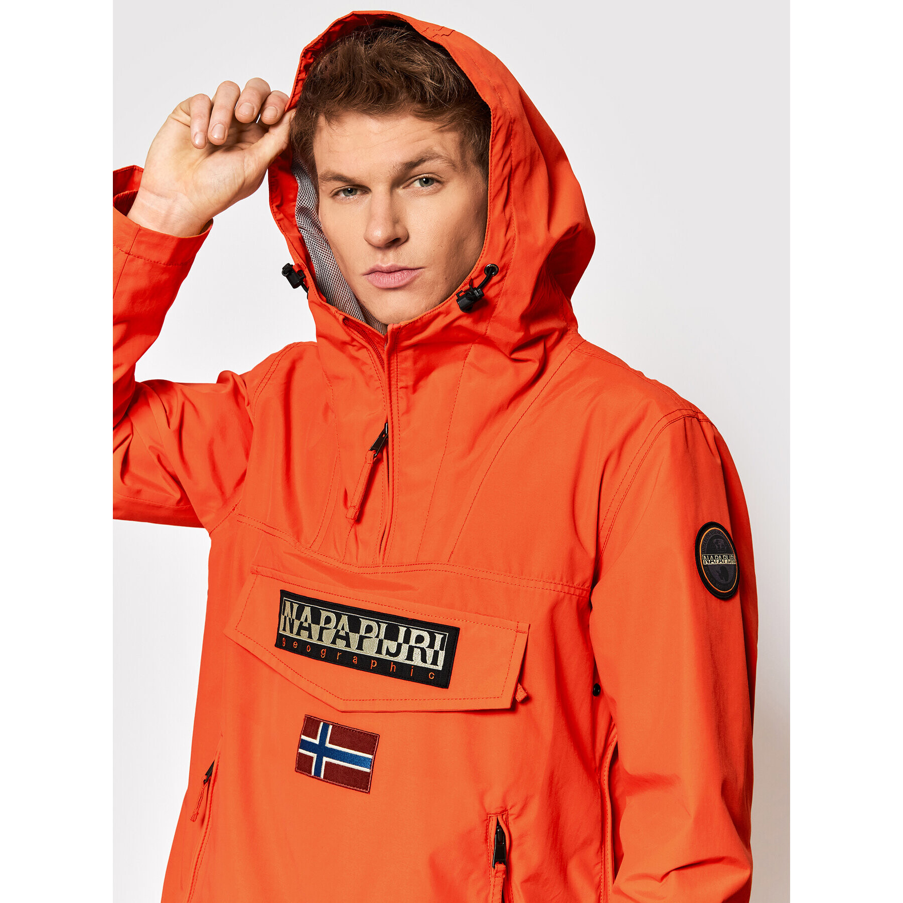 Napapijri Bunda anorak Rainforest NP0A4G7C Oranžová Regular Fit - Pepit.cz