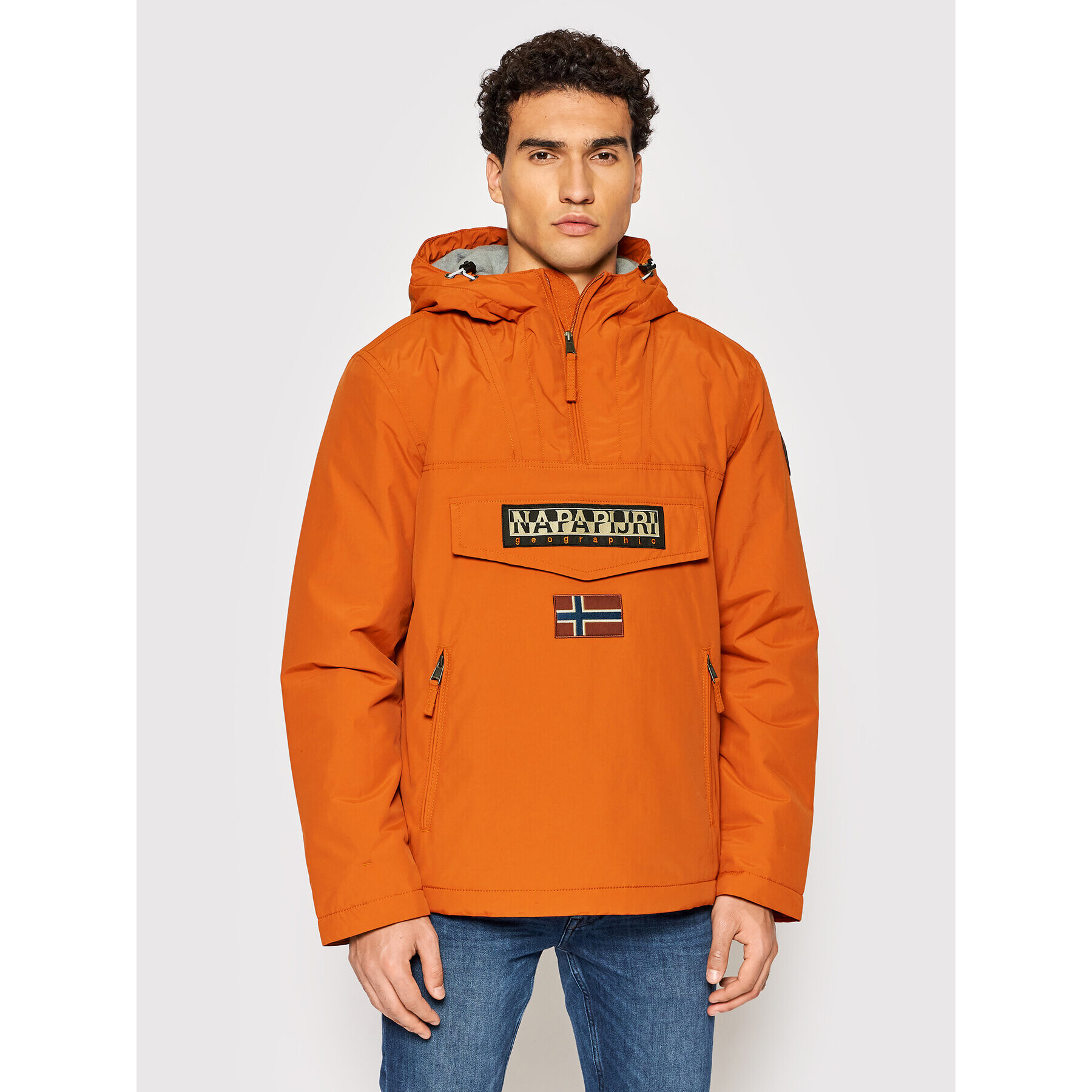 Napapijri Bunda anorak Rainforest Pocket 1 P0A4EGY Oranžová Regular Fit - Pepit.cz