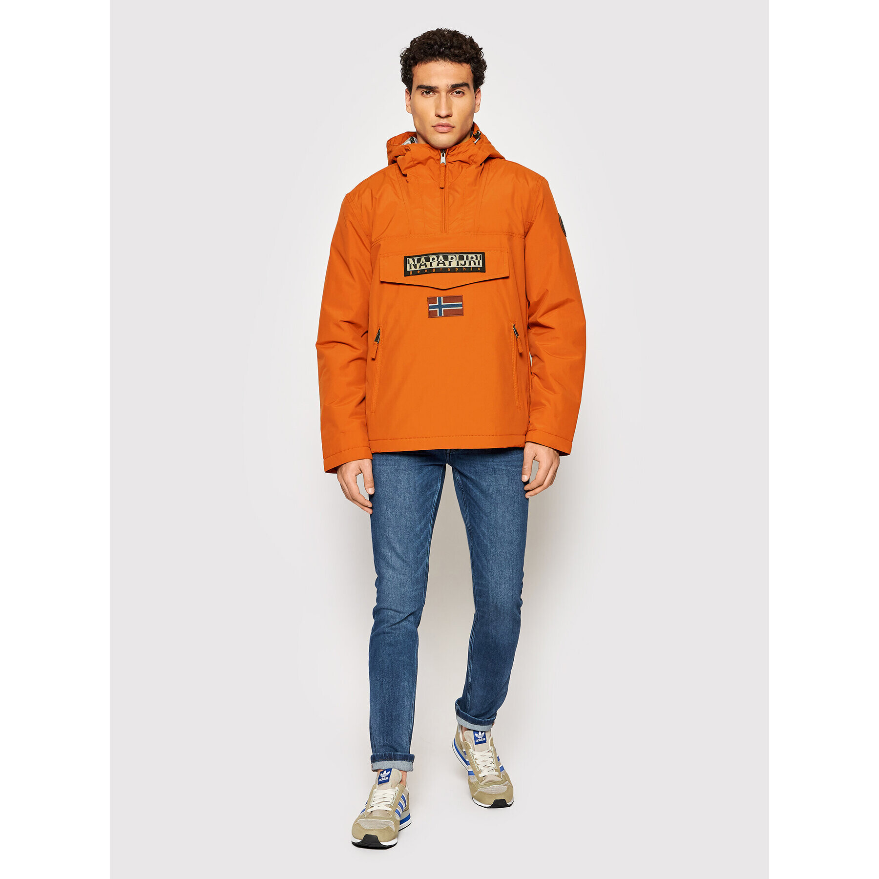 Napapijri Bunda anorak Rainforest Pocket 1 P0A4EGY Oranžová Regular Fit - Pepit.cz