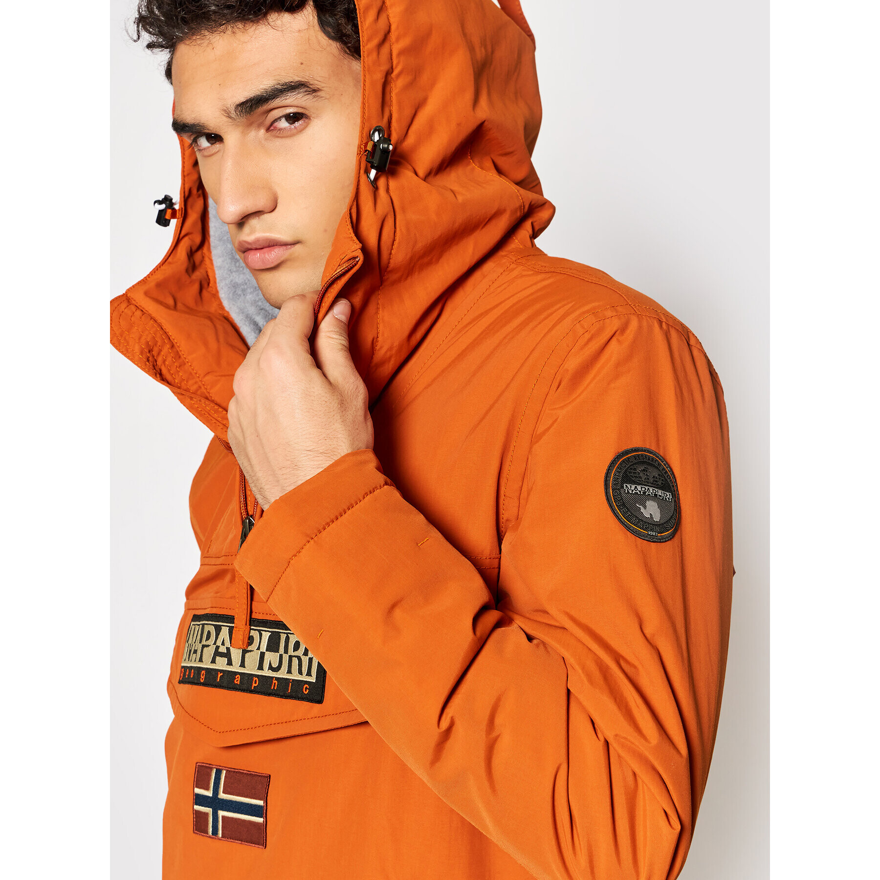 Napapijri Bunda anorak Rainforest Pocket 1 P0A4EGY Oranžová Regular Fit - Pepit.cz