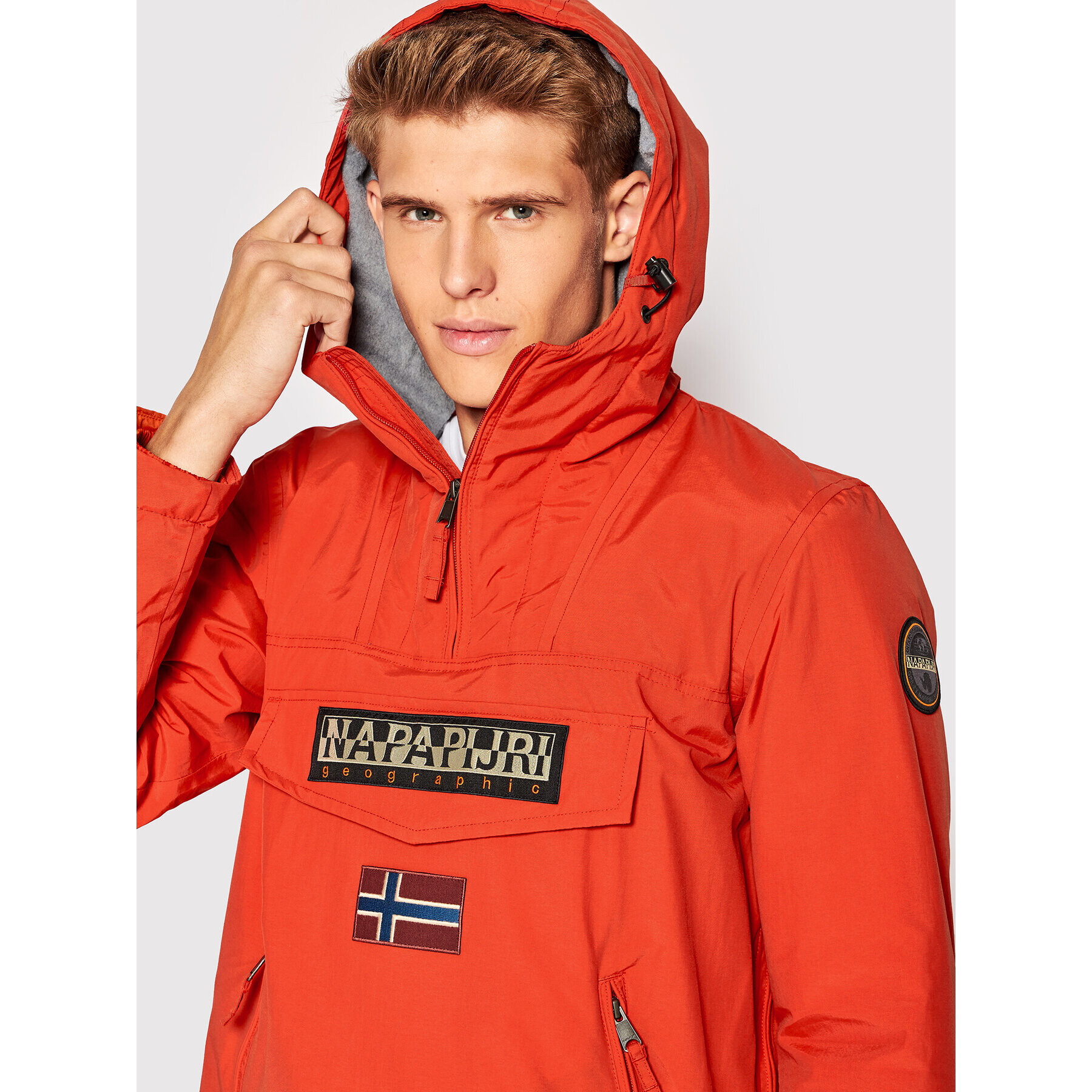 Napapijri Bunda anorak Rainforest Pocket 2 NP0A4GMD Červená Regular Fit - Pepit.cz