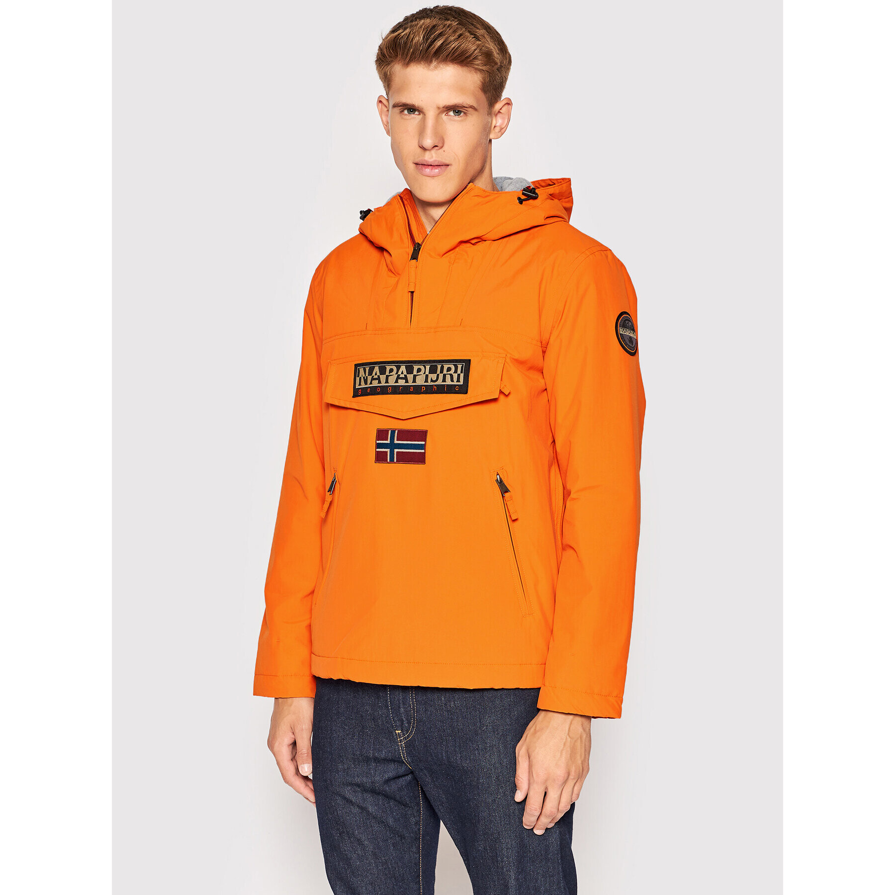 Napapijri Bunda anorak Rainforest Pocket 2 NP0A4GMD Oranžová Regular Fit - Pepit.cz