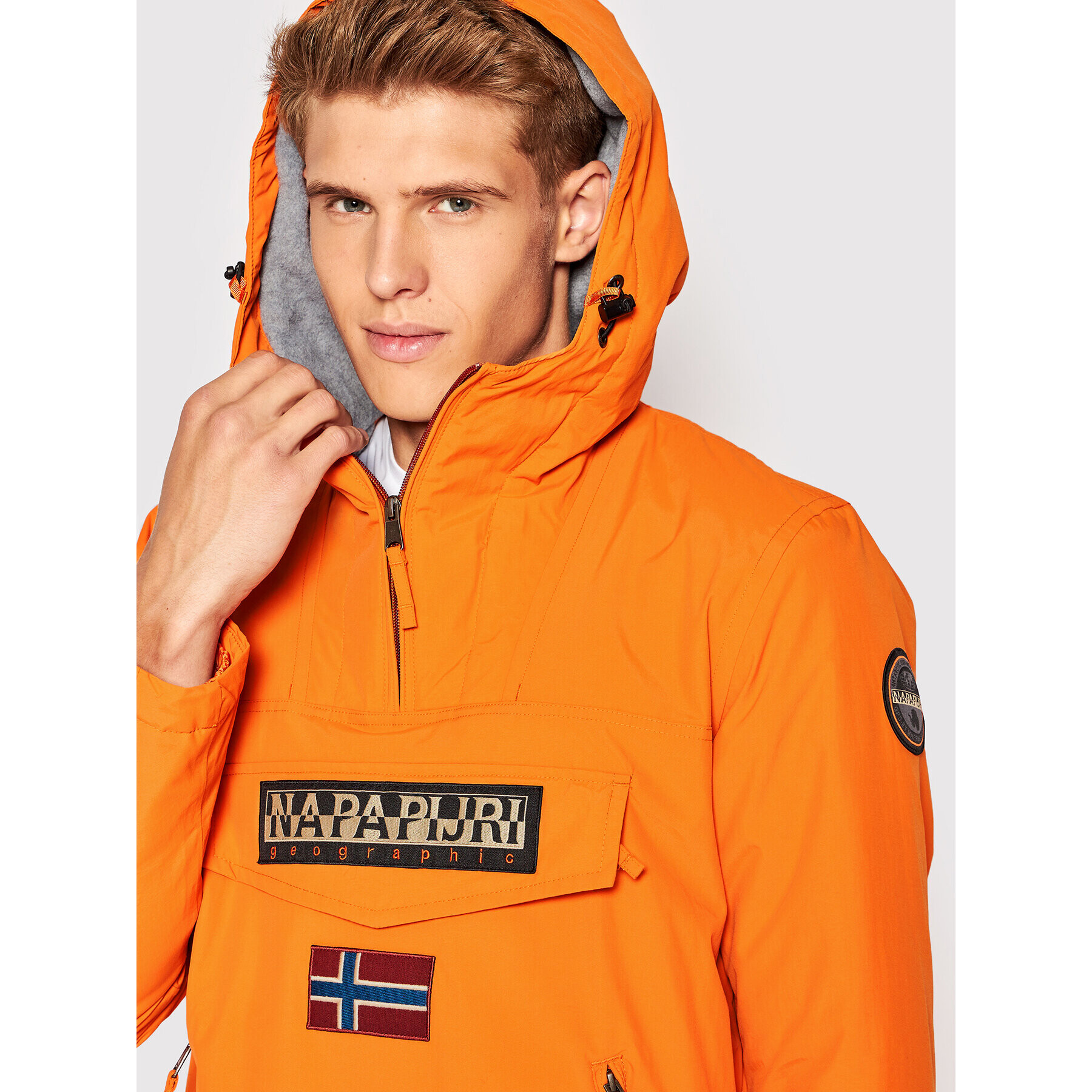 Napapijri Bunda anorak Rainforest Pocket 2 NP0A4GMD Oranžová Regular Fit - Pepit.cz