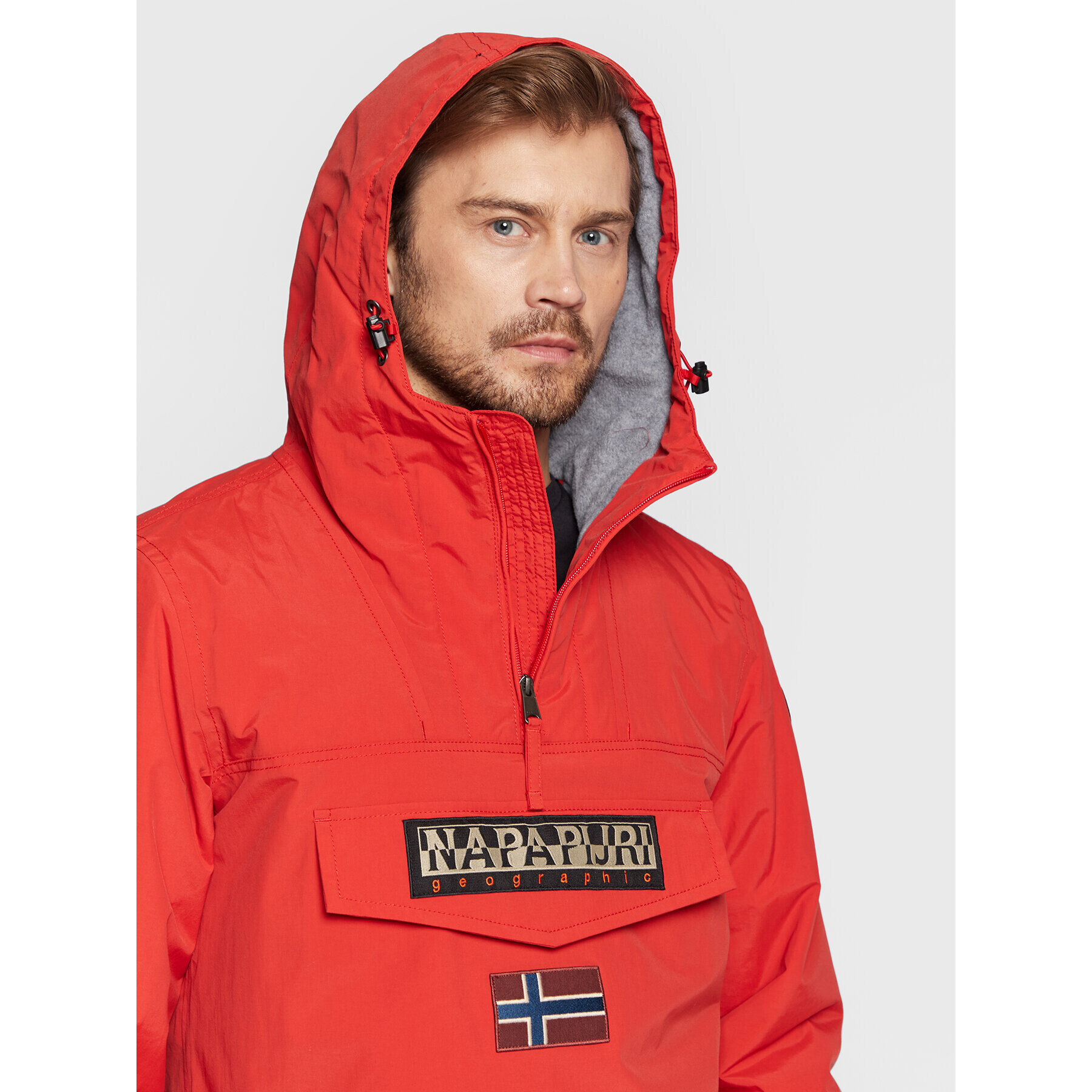 Napapijri Bunda anorak Rainforest Winter 3 NP0A4GMC Červená Regular Fit - Pepit.cz