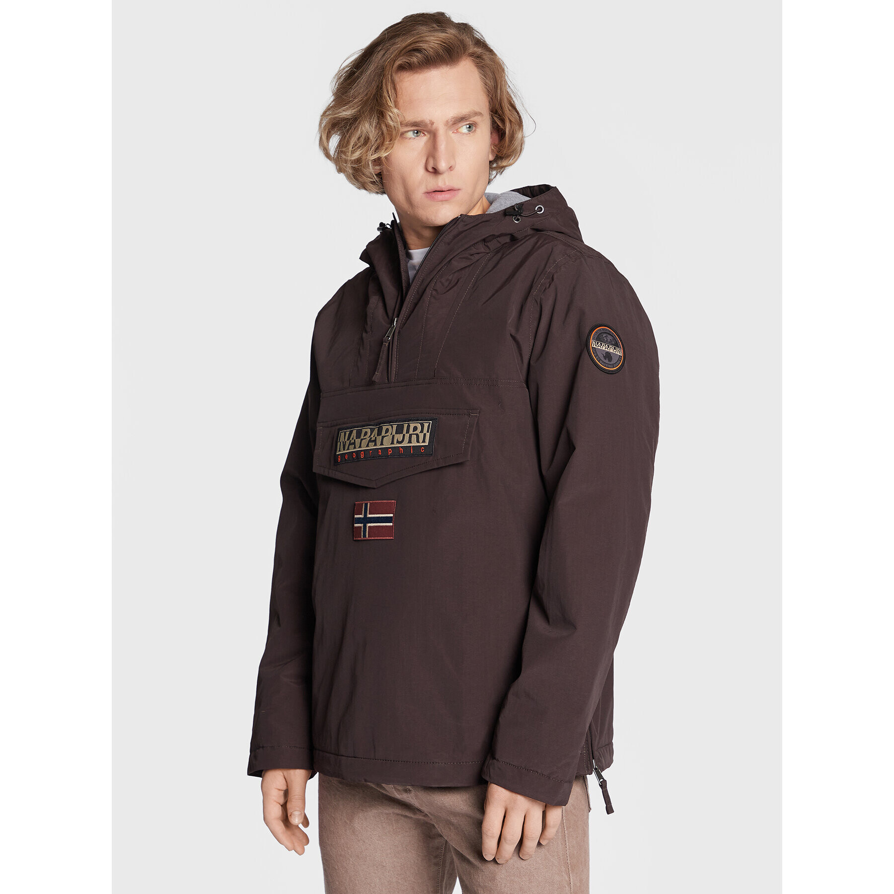 Napapijri Bunda anorak Rainforest Winter 3 NP0A4GMC Hnědá Regular Fit - Pepit.cz