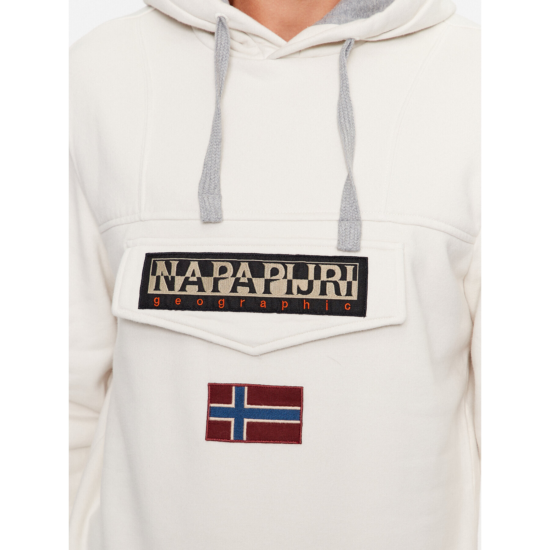 Napapijri Mikina Unisex Burgee Wint2 NP0A4GJD Écru Regular Fit - Pepit.cz