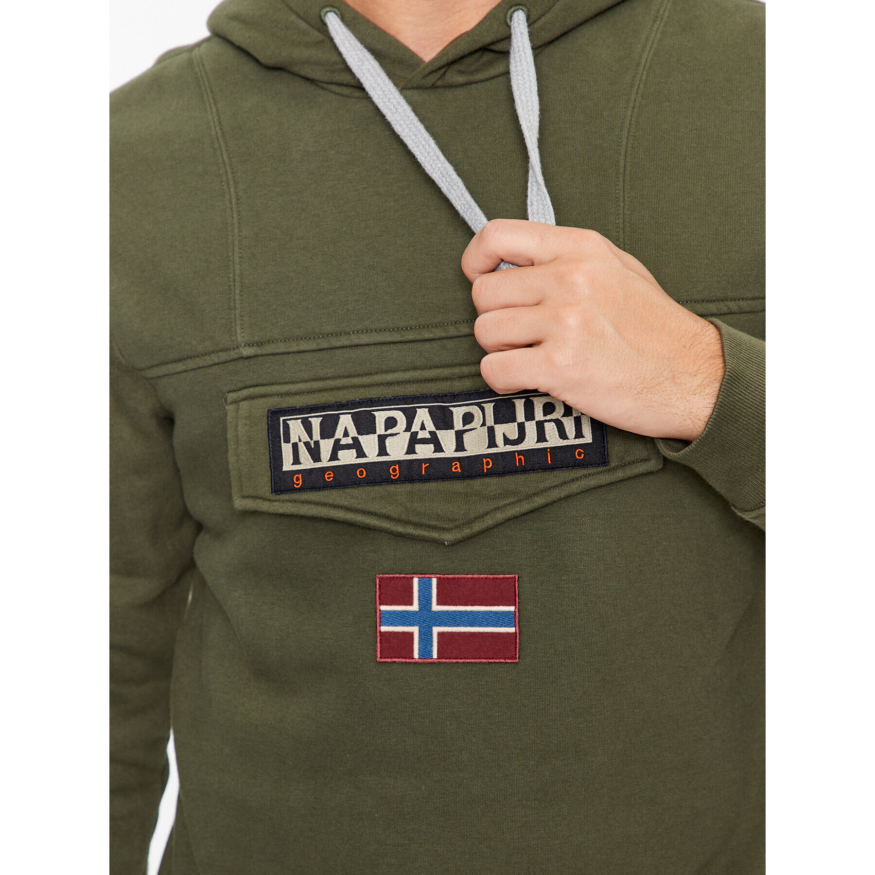 Napapijri Mikina Unisex Burgee Wint2 NP0A4GJD Zelená Regular Fit - Pepit.cz