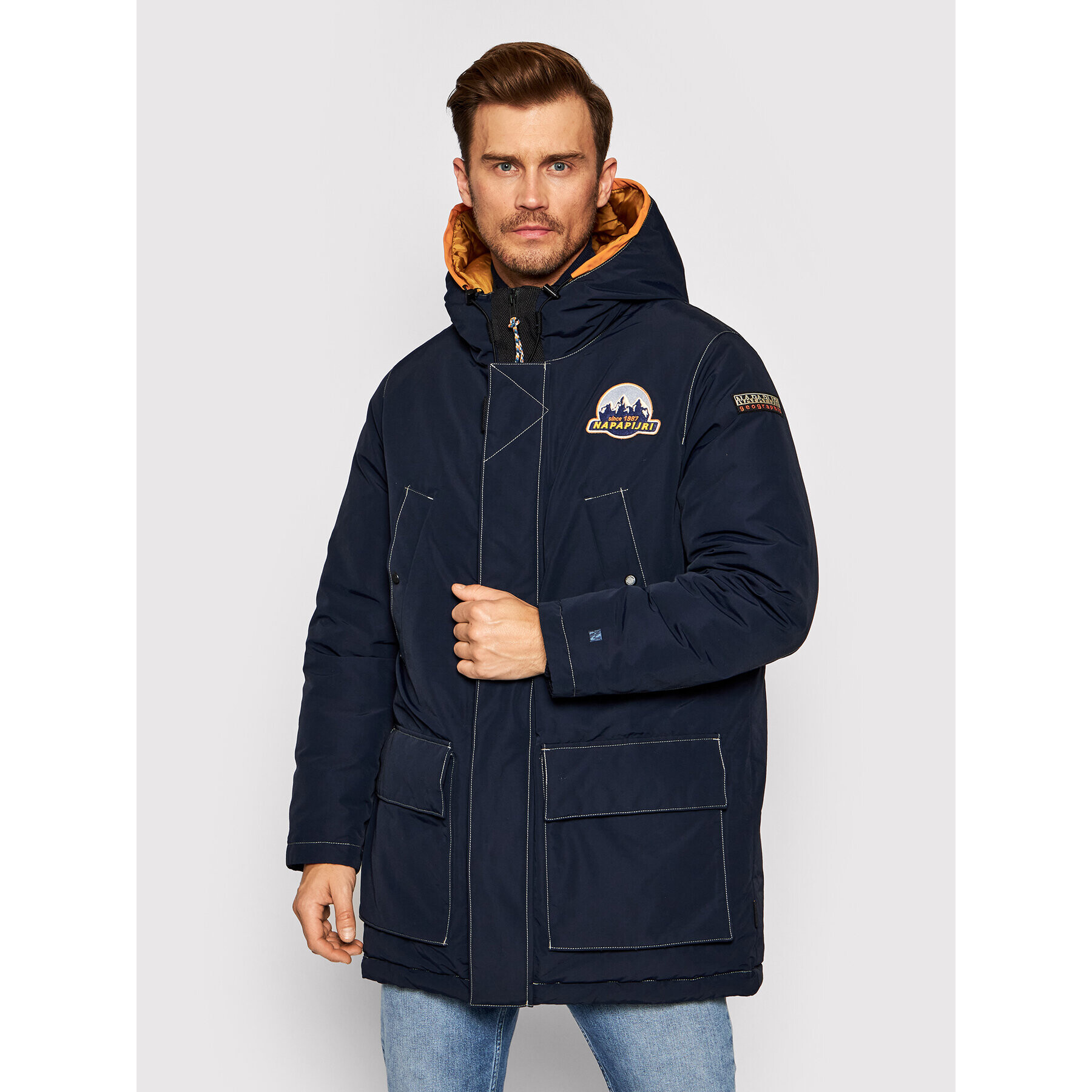 Napapijri Parka Asther NP0A4FLI Tmavomodrá Regular Fit - Pepit.cz