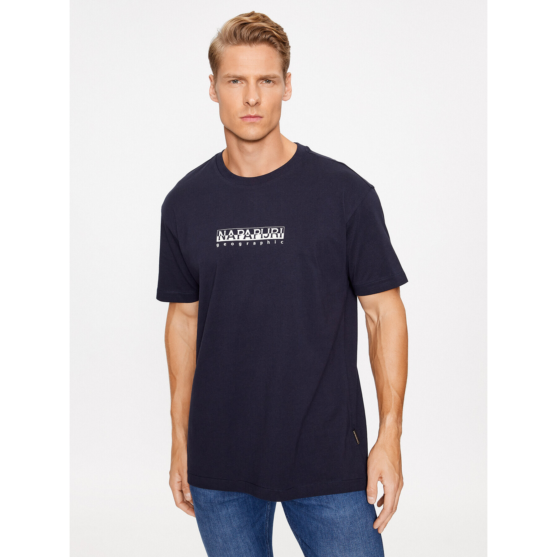 Napapijri T-Shirt NP0A4H8S Tmavomodrá Regular Fit - Pepit.cz