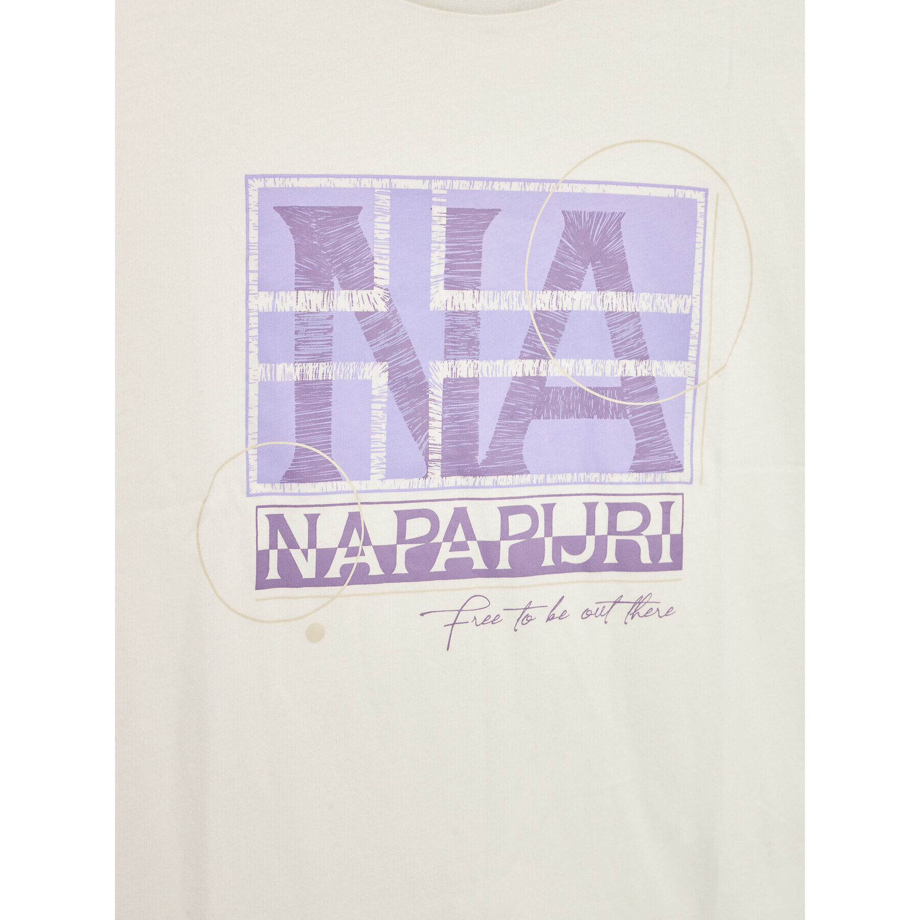 Napapijri T-Shirt NP0A4HGP D Écru Regular Fit - Pepit.cz