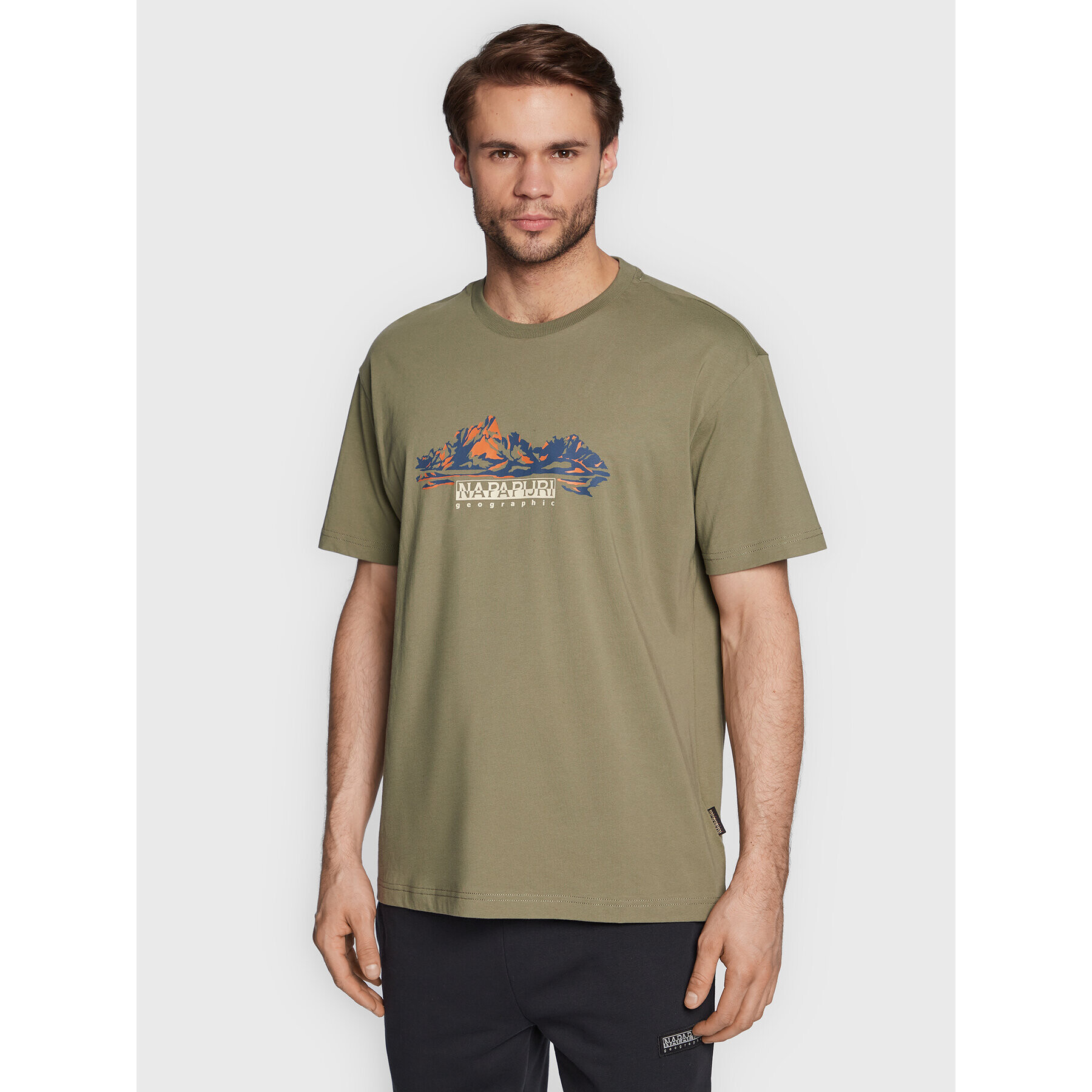 Napapijri T-Shirt S-Back Country Ss NP0A4GM1 Zelená Regular Fit - Pepit.cz