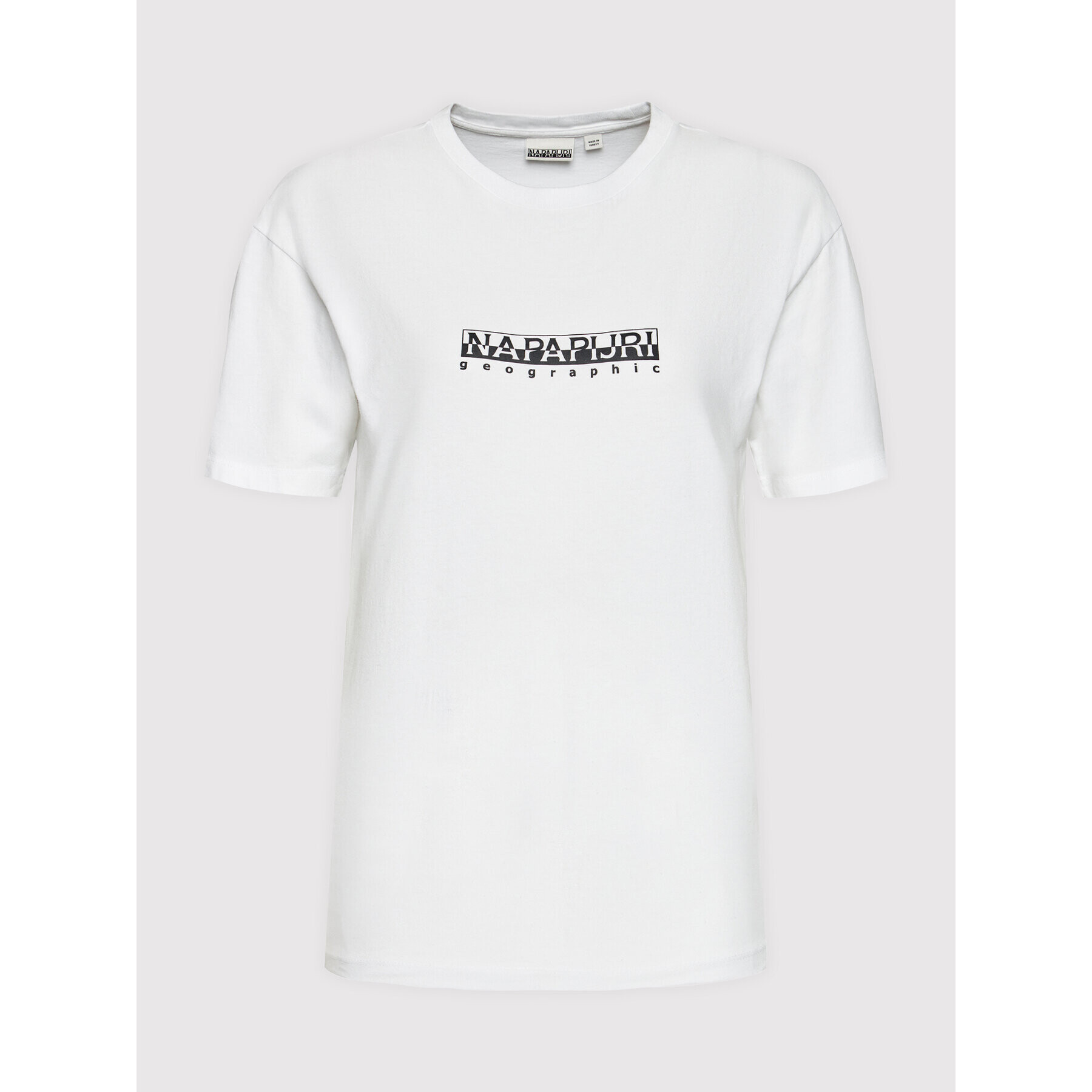 Napapijri T-Shirt S-Box NP0A4FSM Bílá Regular Fit - Pepit.cz