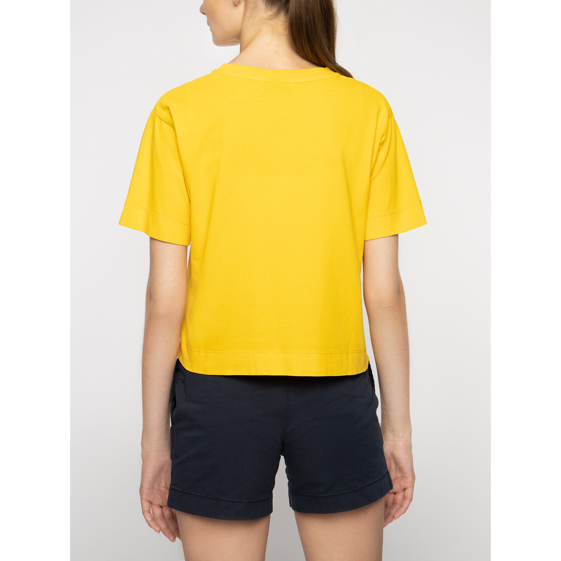 Napapijri T-Shirt Sait Cropped N0YINT Žlutá Oversize - Pepit.cz