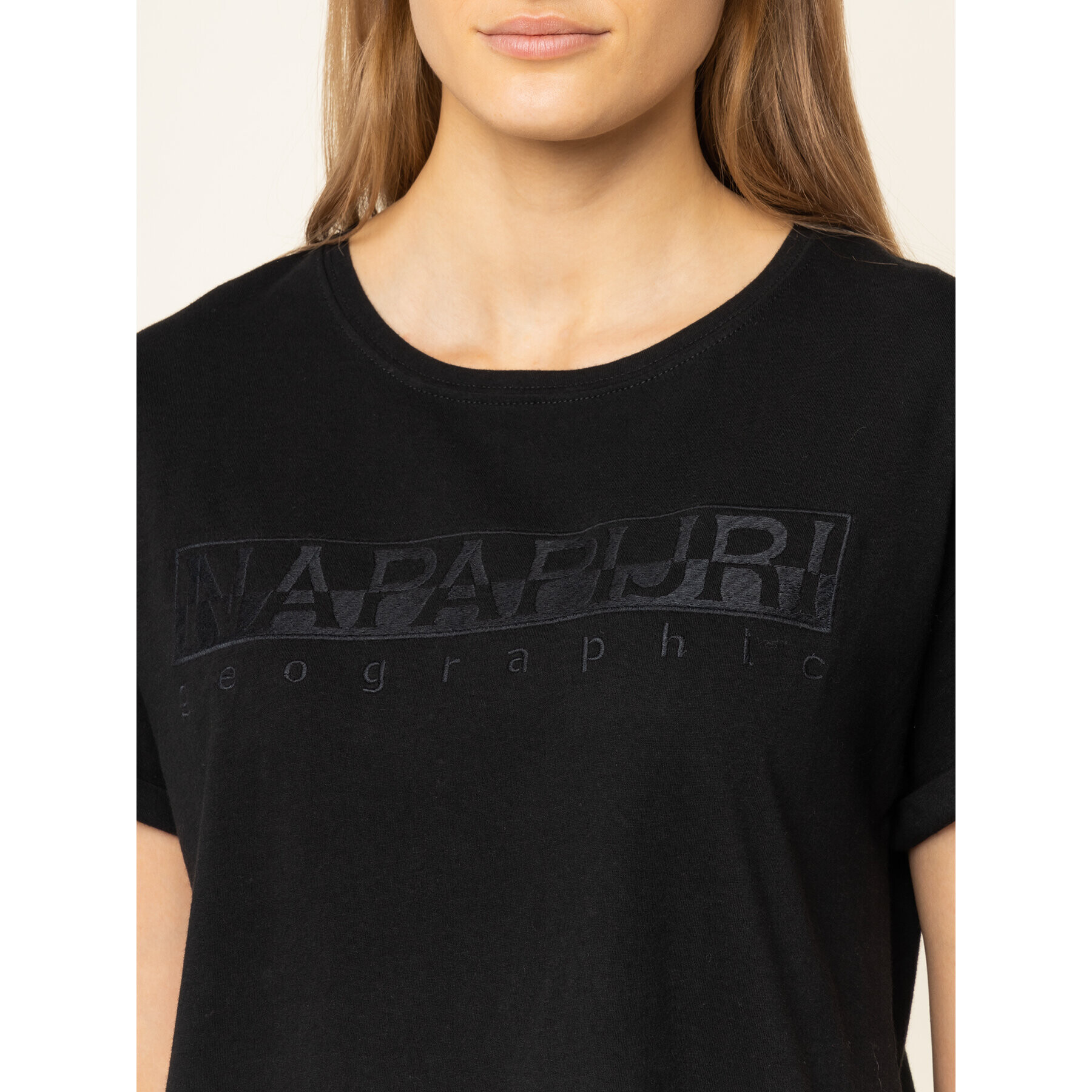 Napapijri T-Shirt Serber N0YIXM Černá Regular Fit - Pepit.cz