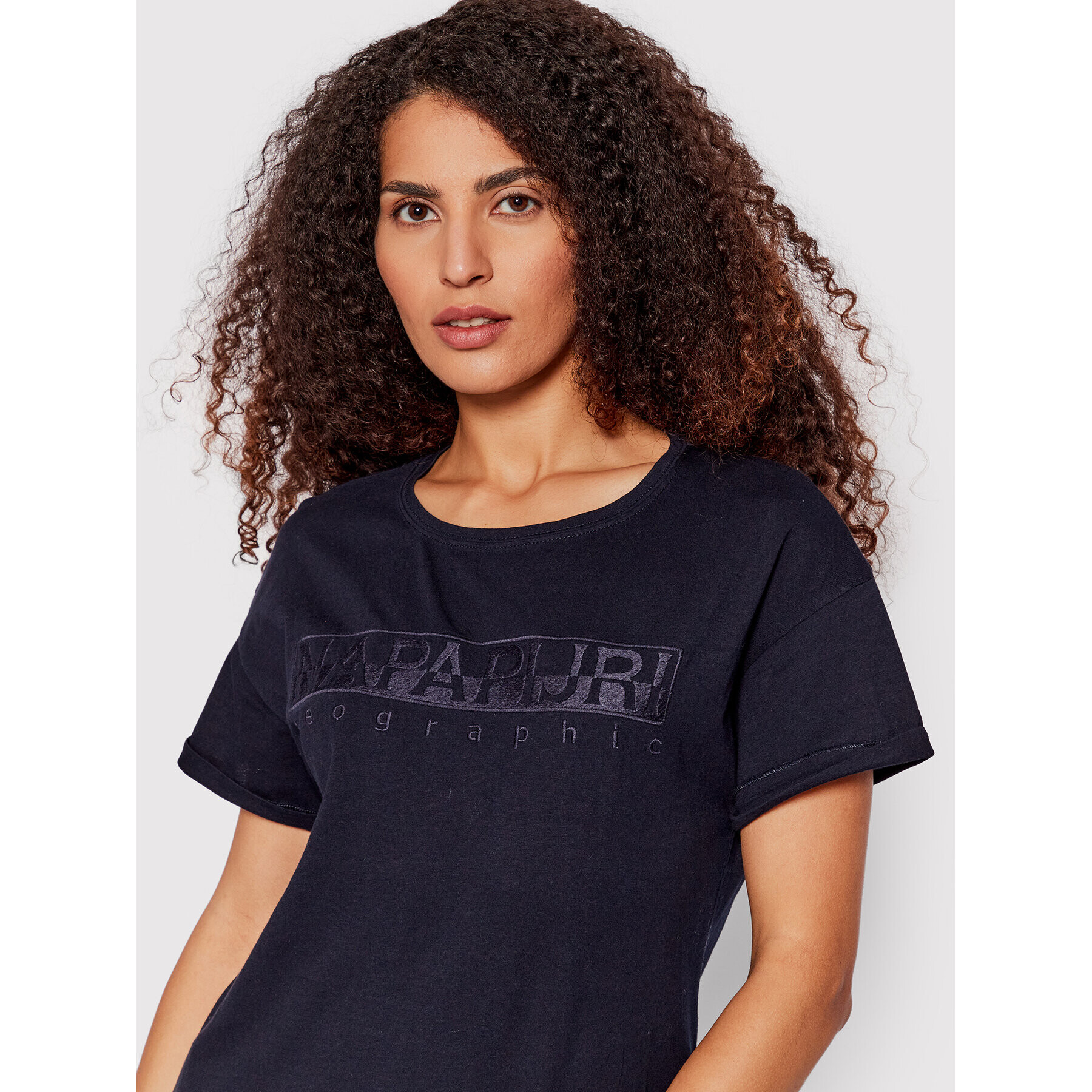 Napapijri T-Shirt Serber N0YIXM Tmavomodrá Regular Fit - Pepit.cz