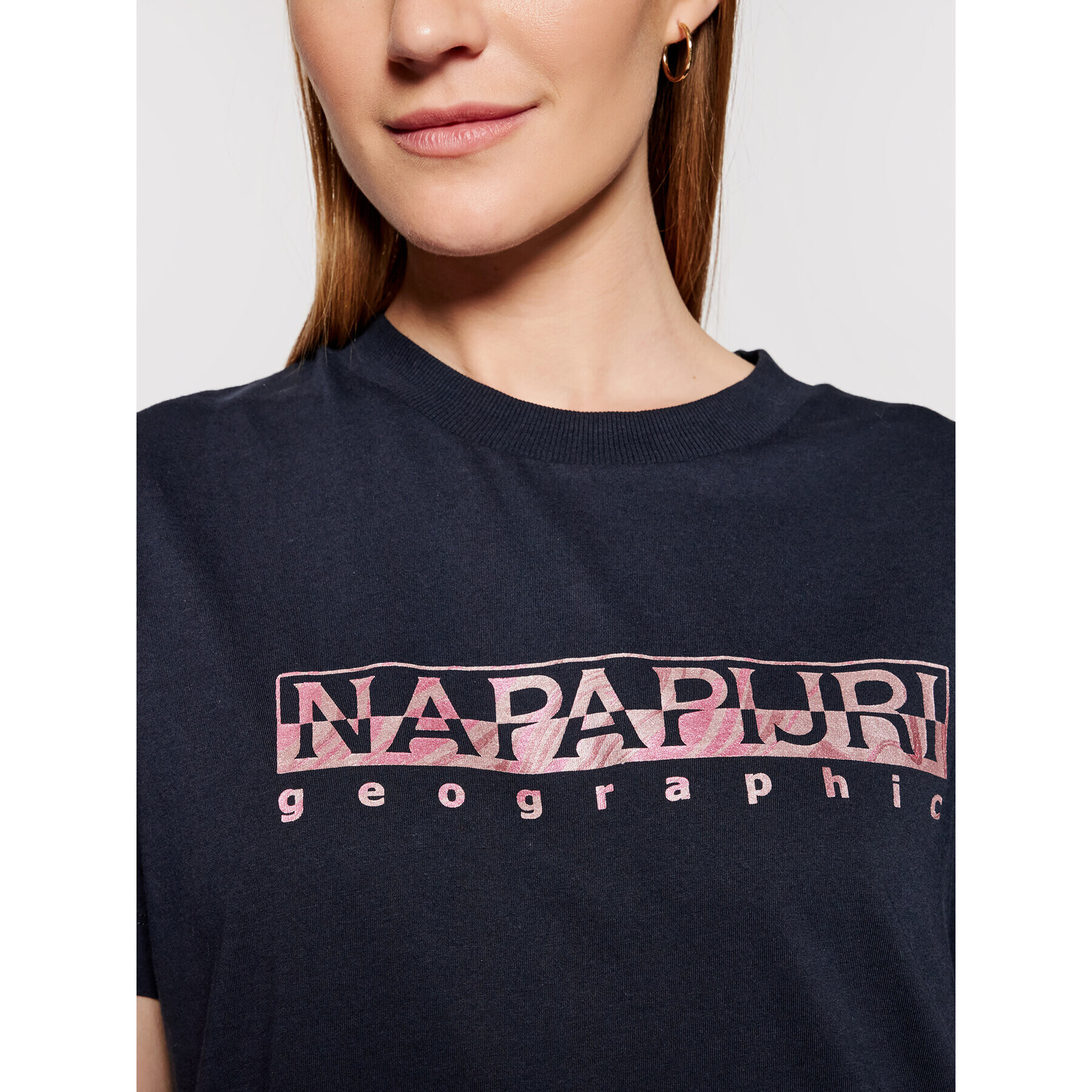 Napapijri T-Shirt Silea NP0A4FAF Tmavomodrá Regular Fit - Pepit.cz