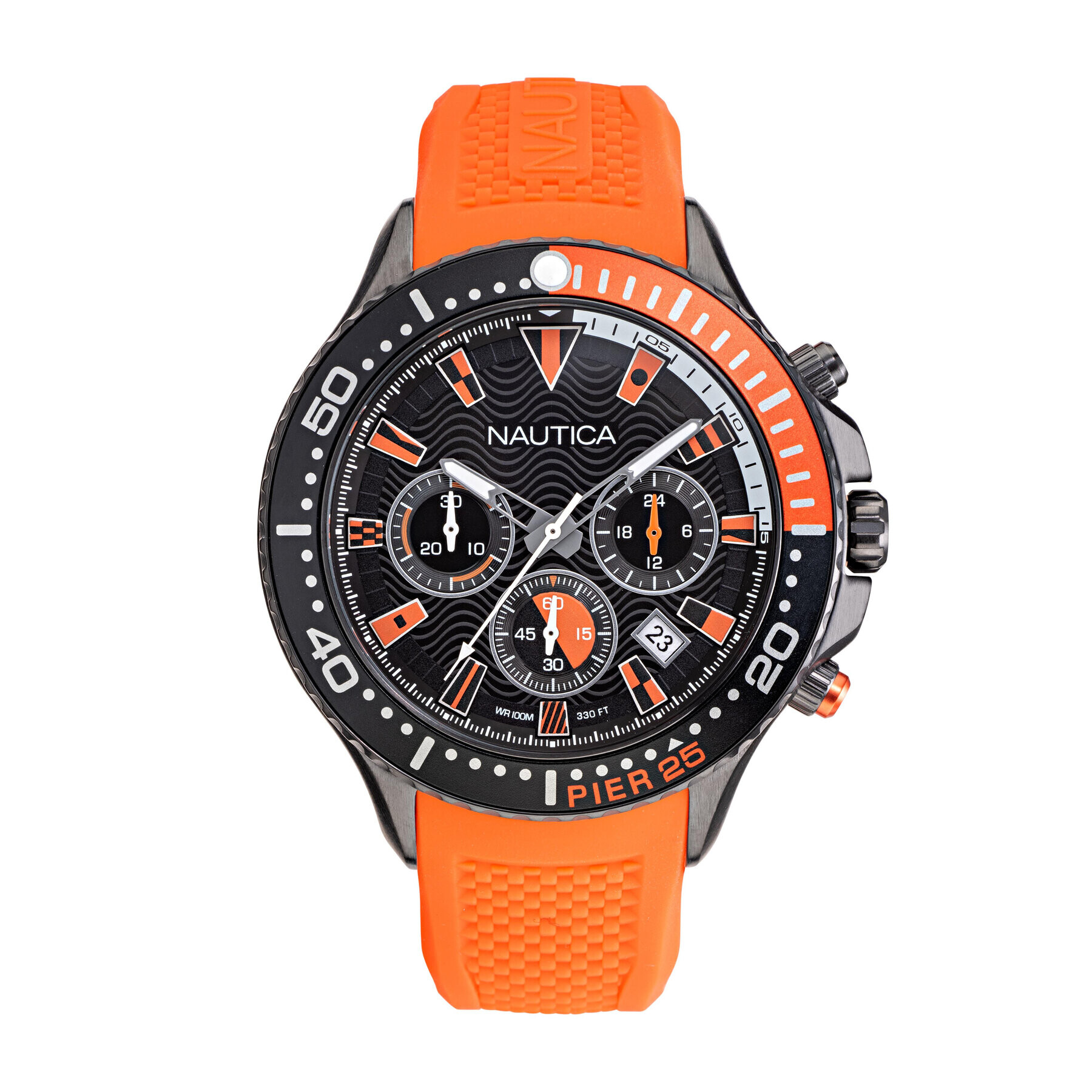 Nautica Hodinky Pier 25 Chronograph NAPP25F10 Oranžová - Pepit.cz