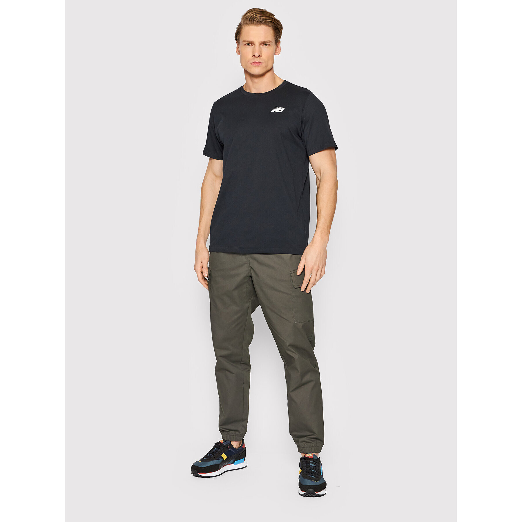 New Balance Joggers kalhoty MP13501 Šedá Regular Fit - Pepit.cz