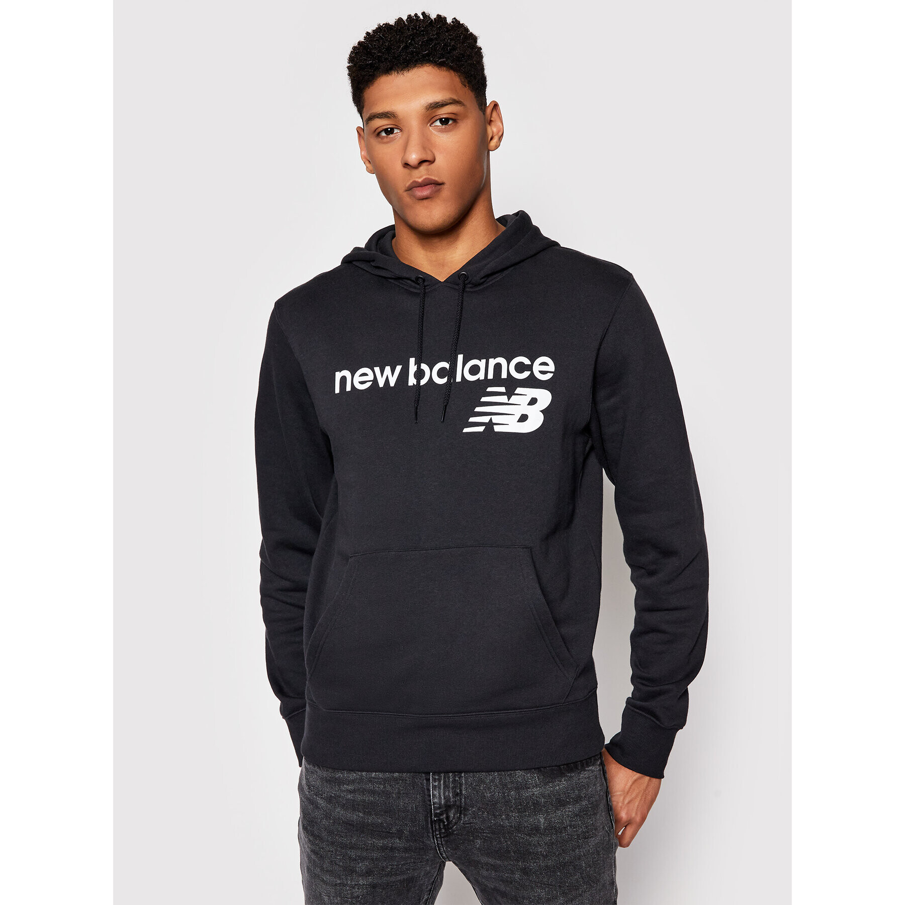 New Balance Mikina C C F Hoodie MT03910 Černá Relaxed Fit - Pepit.cz