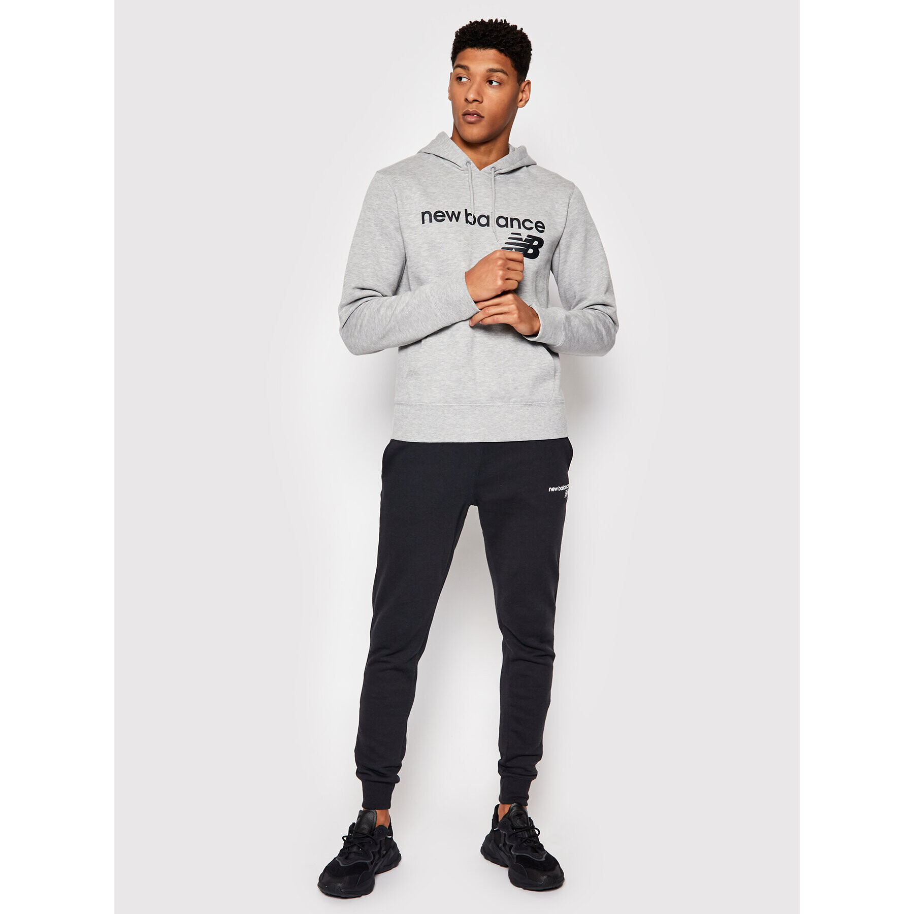 New Balance Mikina C C F Hoodie MT03910 Šedá Relaxed Fit - Pepit.cz