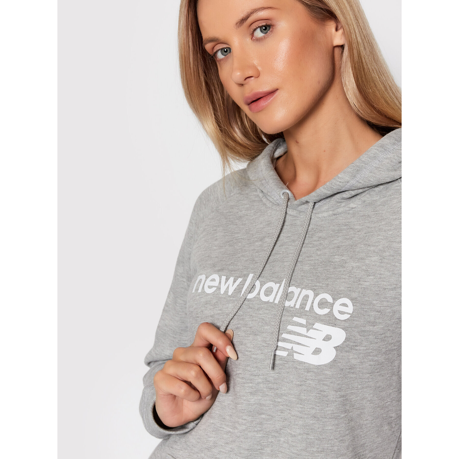 New Balance Mikina Classic Core Fleece WT03810 Šedá Relaxed Fit - Pepit.cz