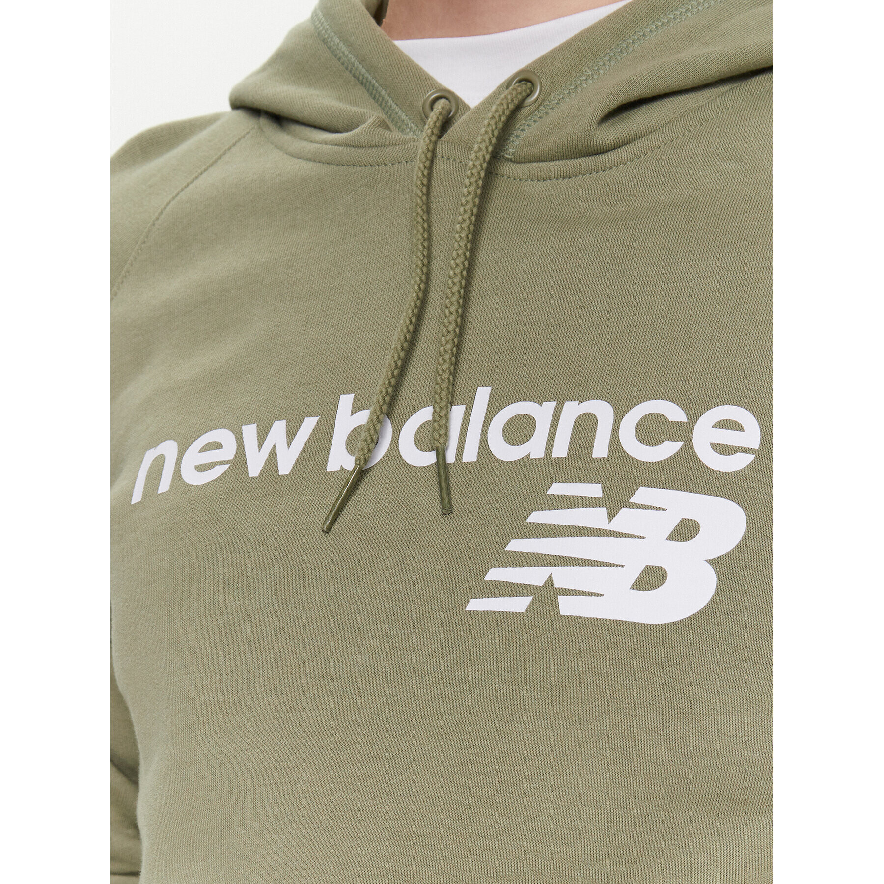 New Balance Mikina Classic Core WT03810 Zelená Relaxed Fit - Pepit.cz