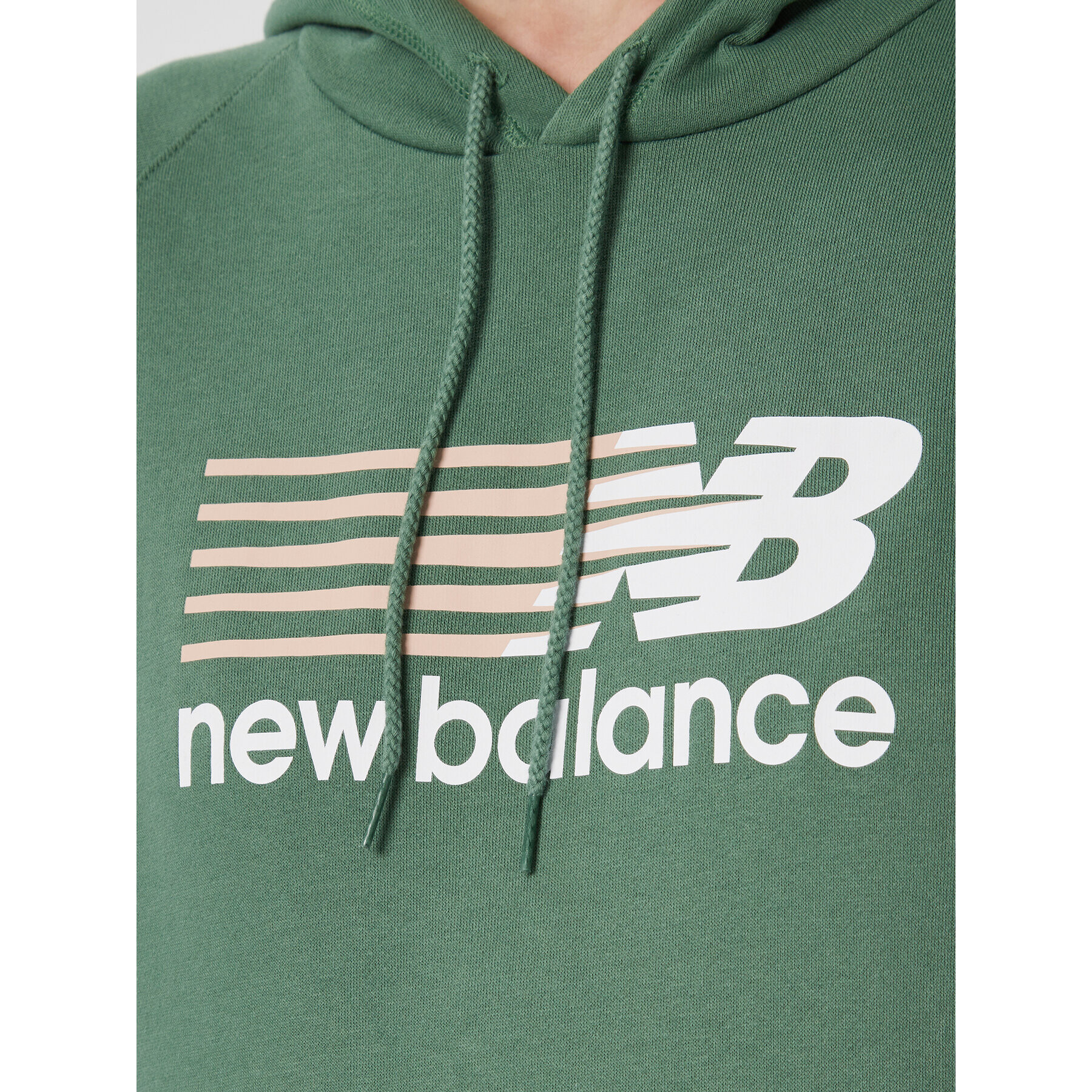 New Balance Mikina Classic WT23800 Zelená Relaxed Fit - Pepit.cz