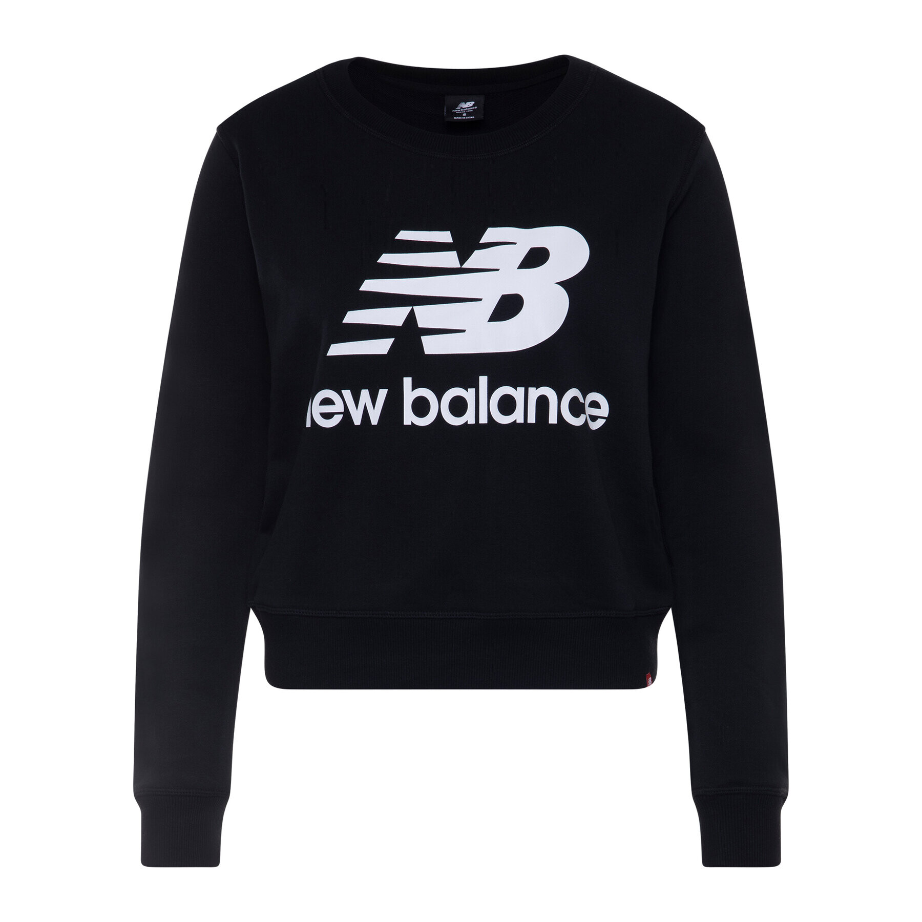 New Balance Mikina Essentials Crew WT91585 Černá Relaxed Fit - Pepit.cz